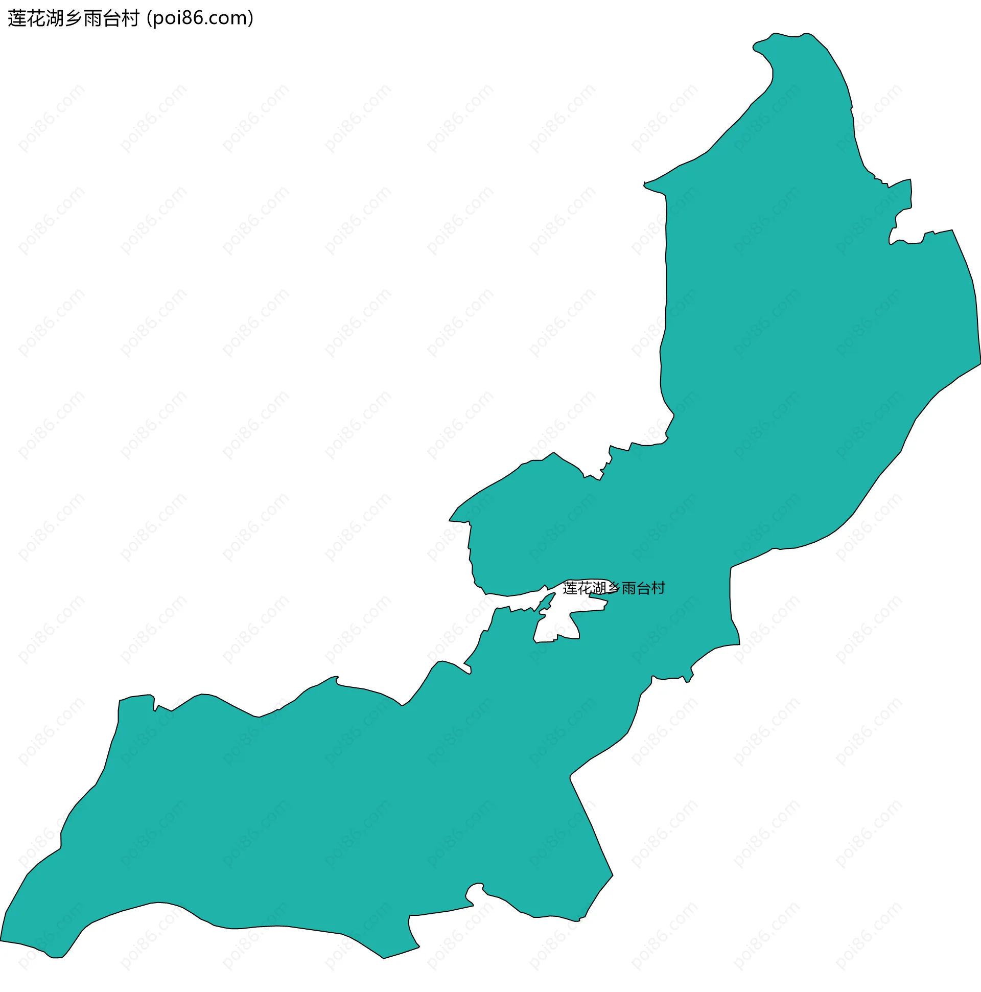 莲花湖乡雨台村边界地图