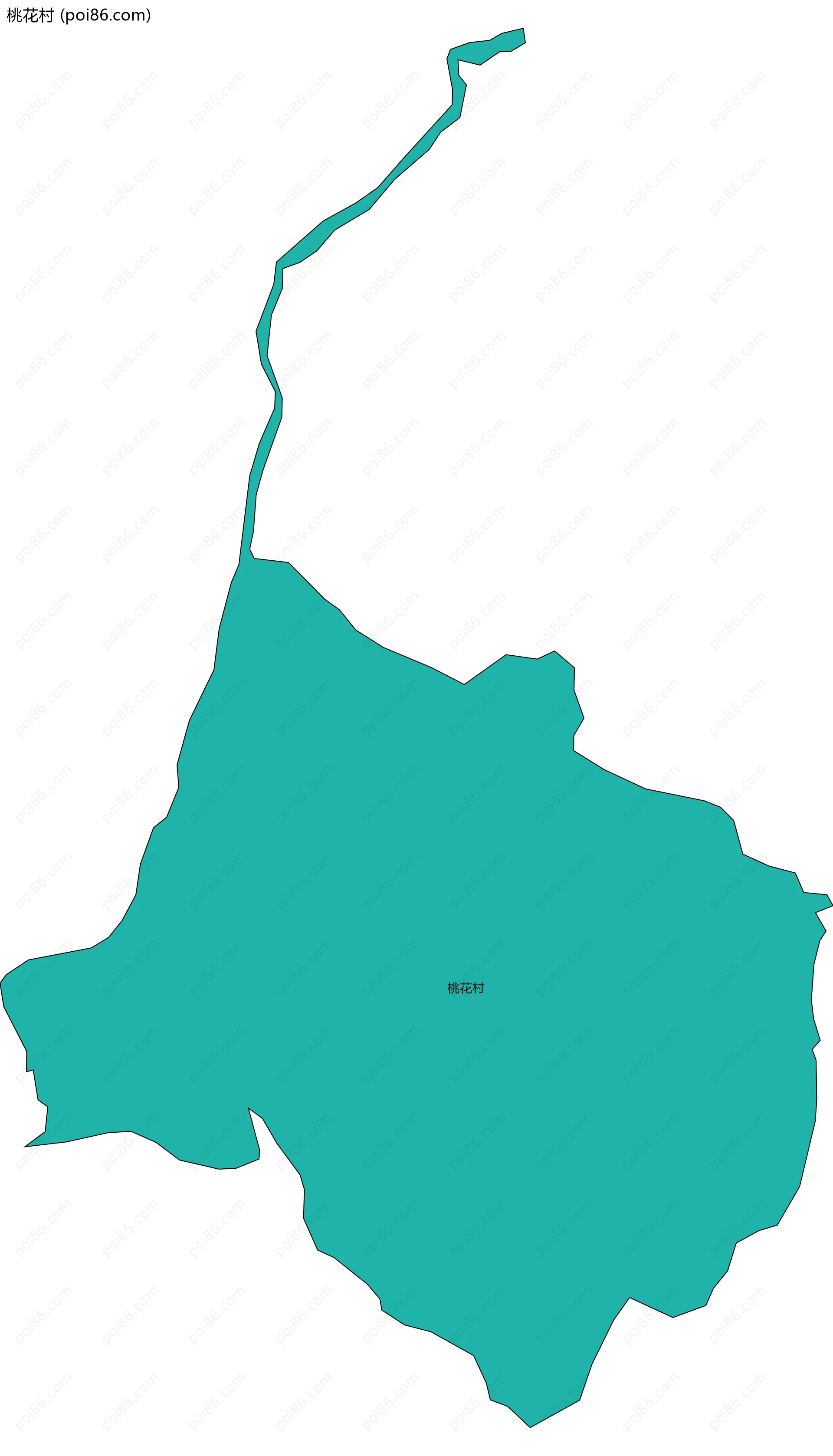桃花村边界地图