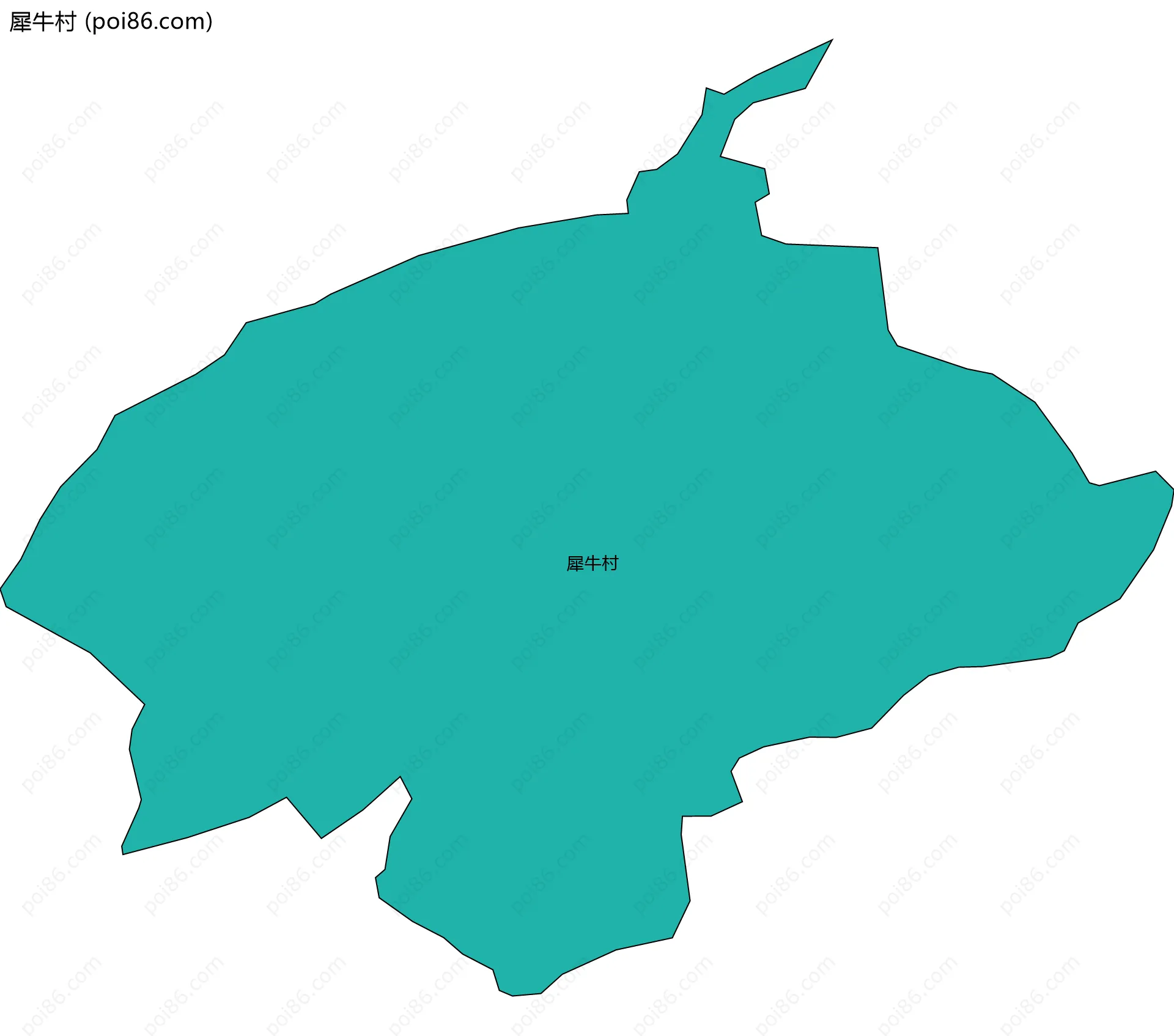 犀牛村边界地图