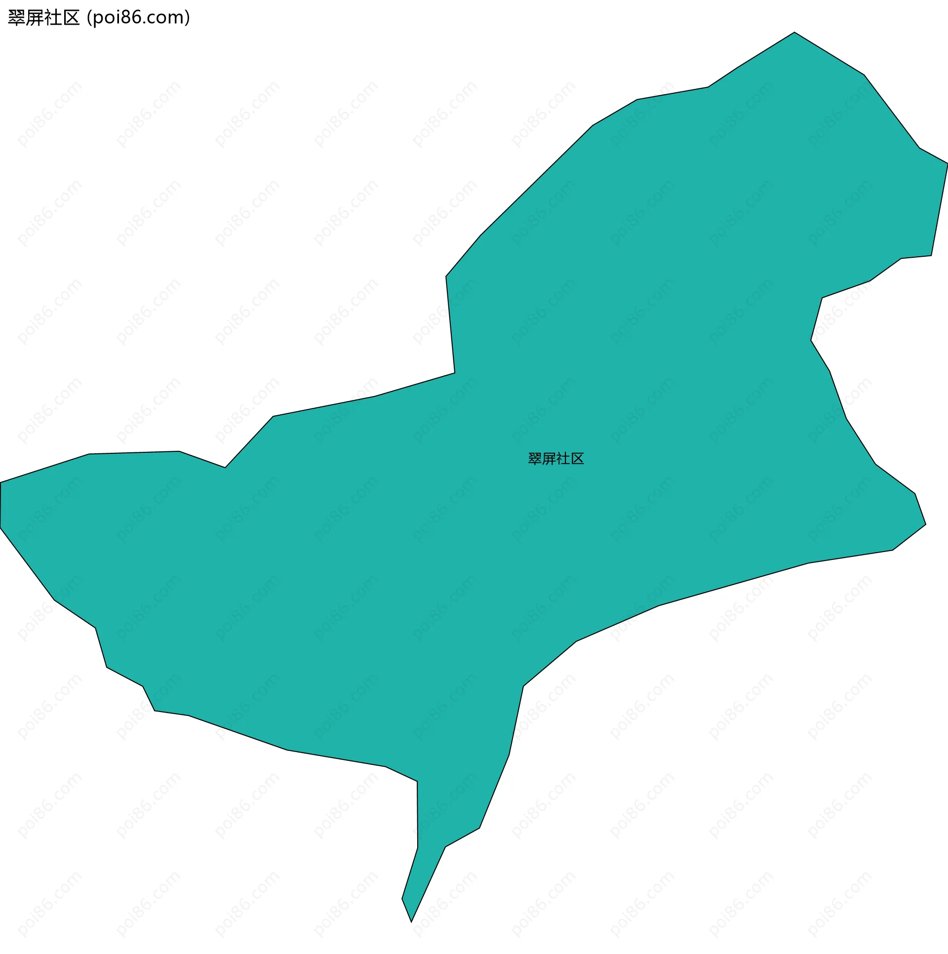 翠屏社区边界地图