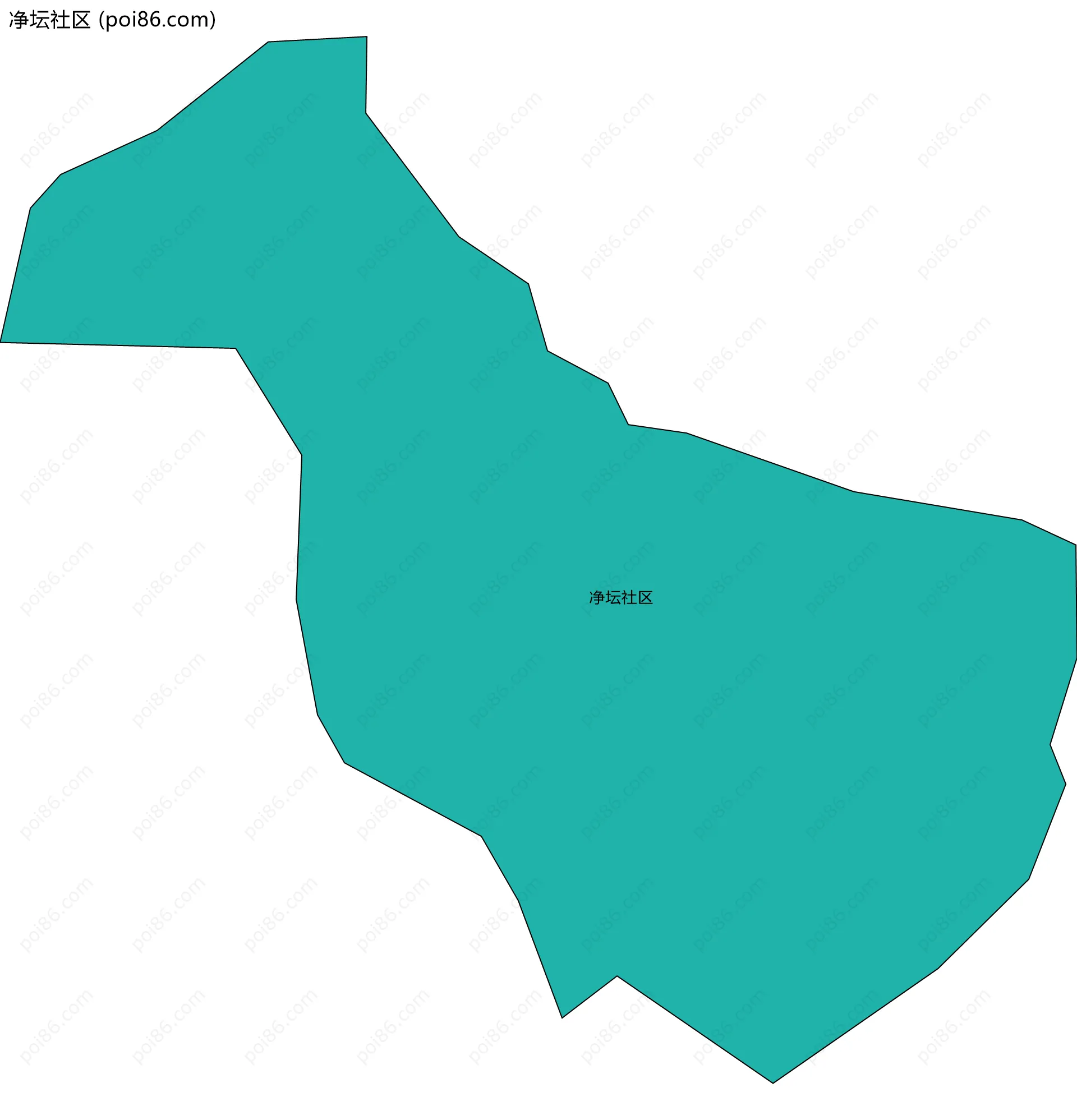 净坛社区边界地图