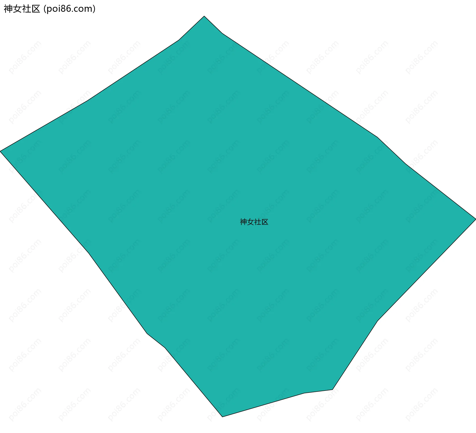 神女社区边界地图