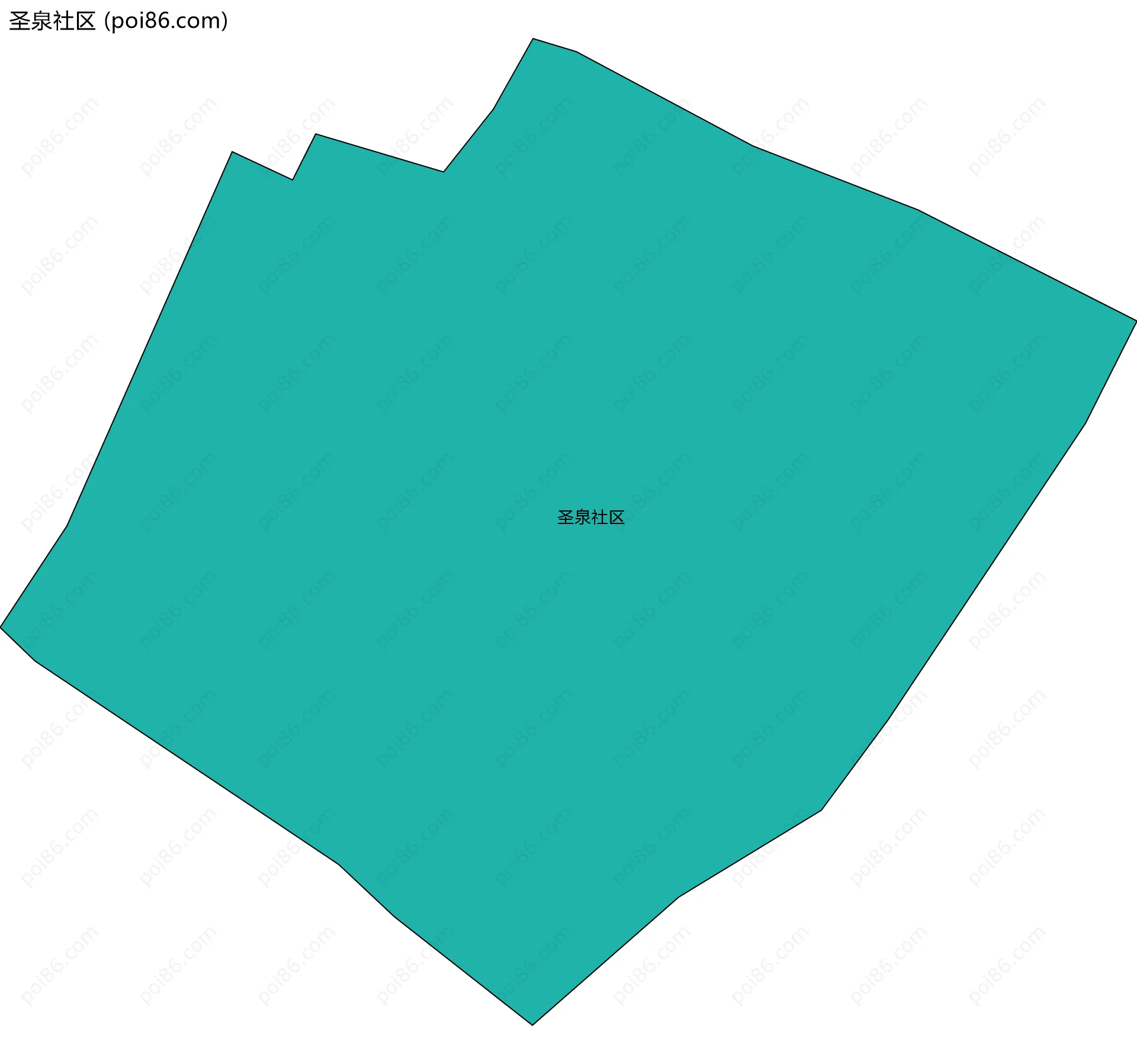 圣泉社区边界地图