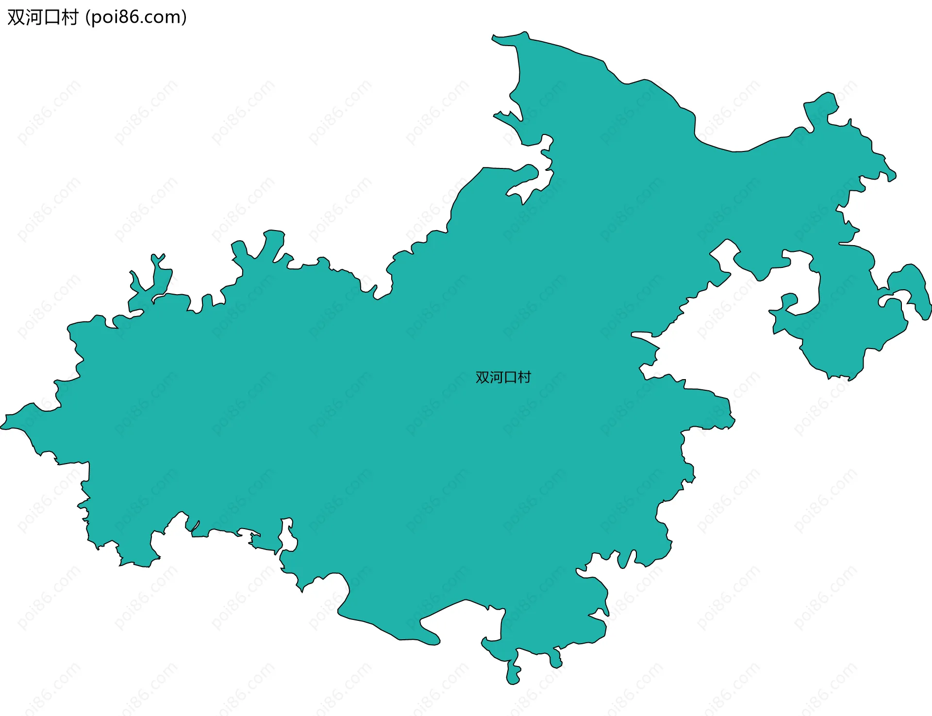 双河口村边界地图