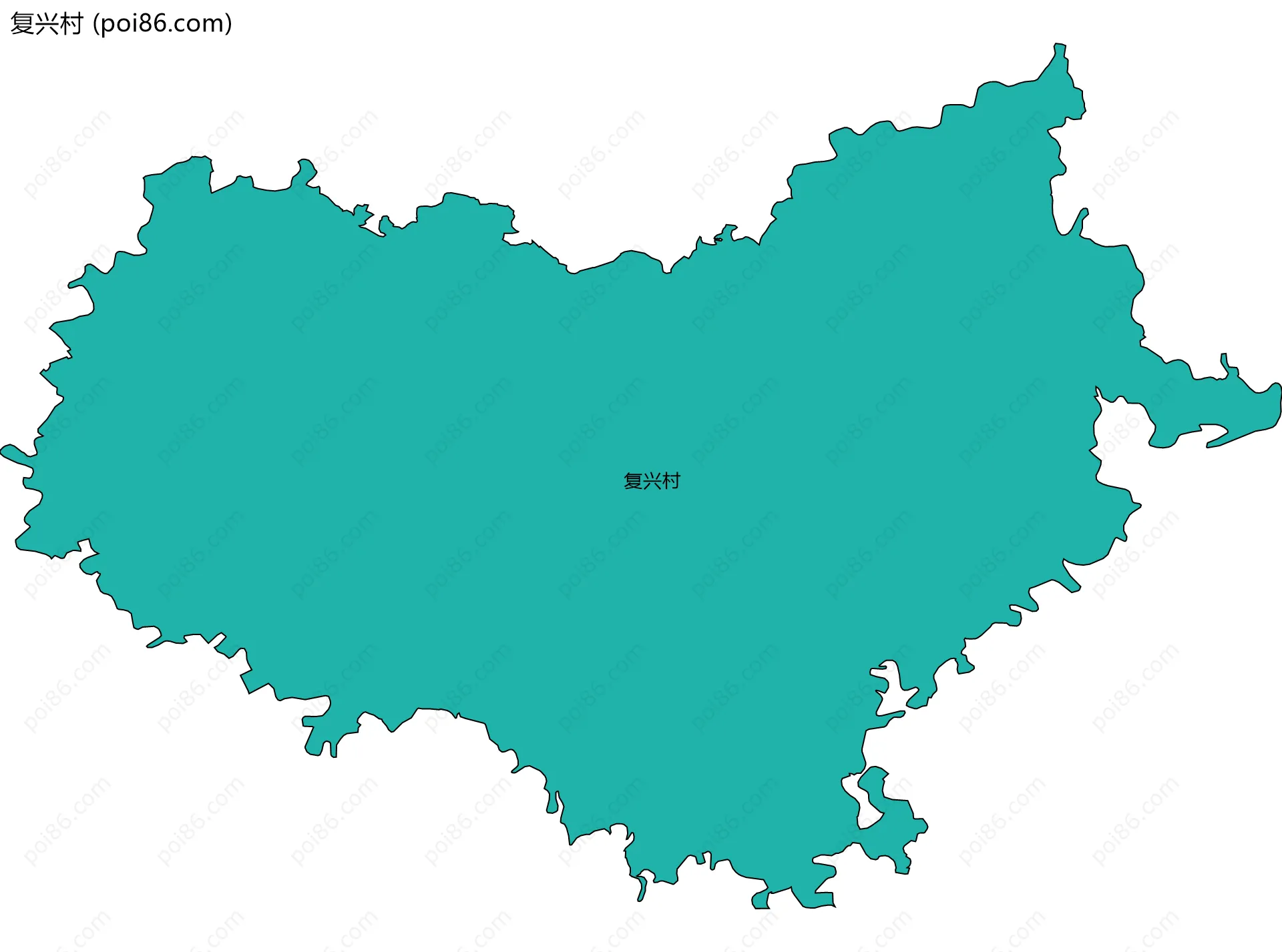 复兴村边界地图