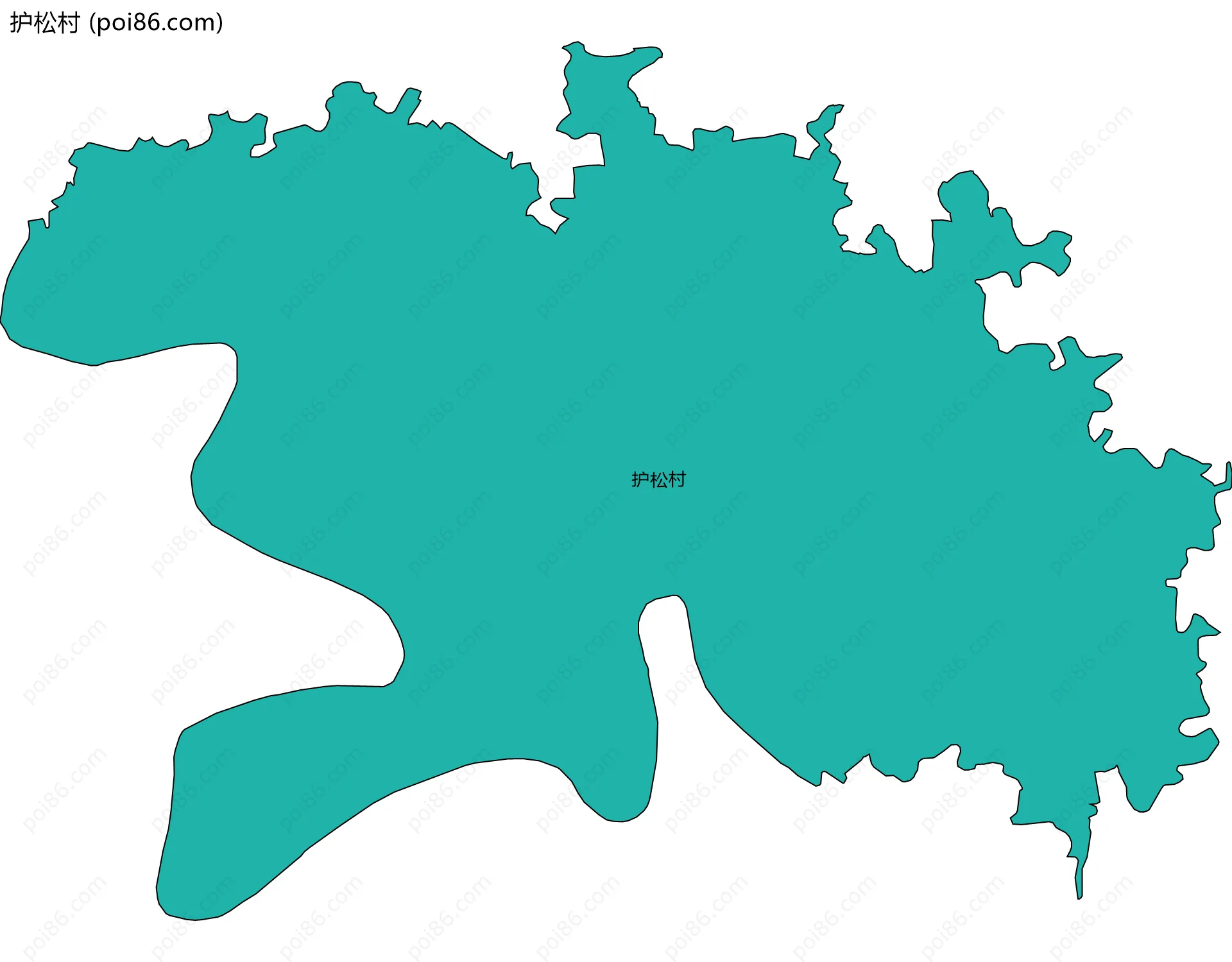 护松村边界地图