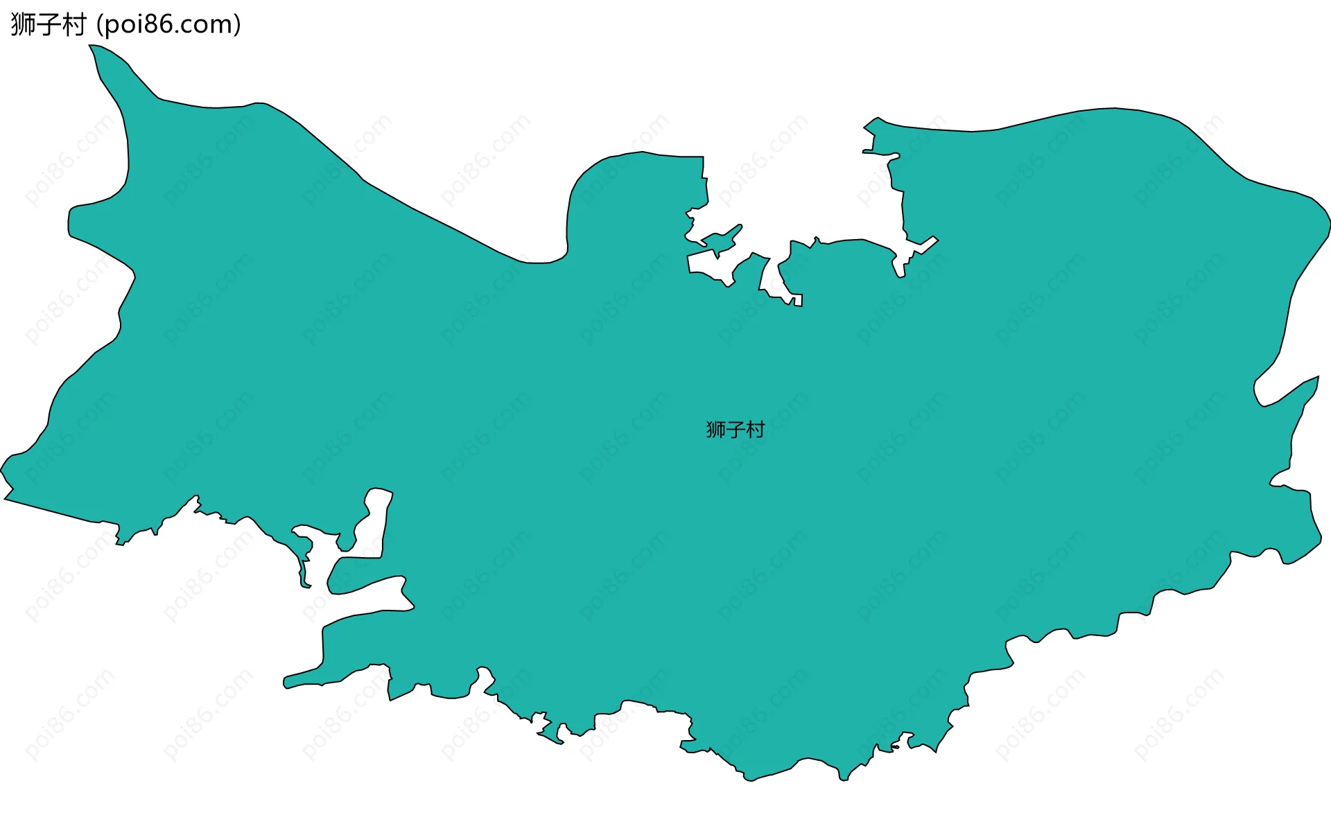 狮子村边界地图