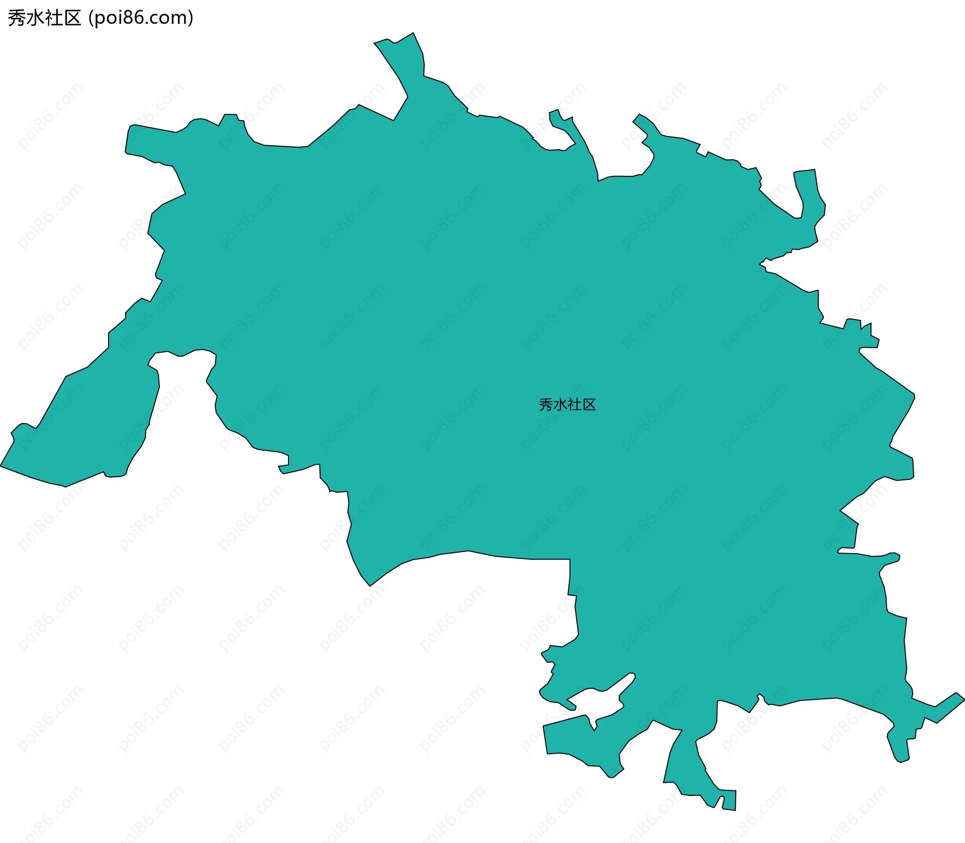 秀水社区边界地图