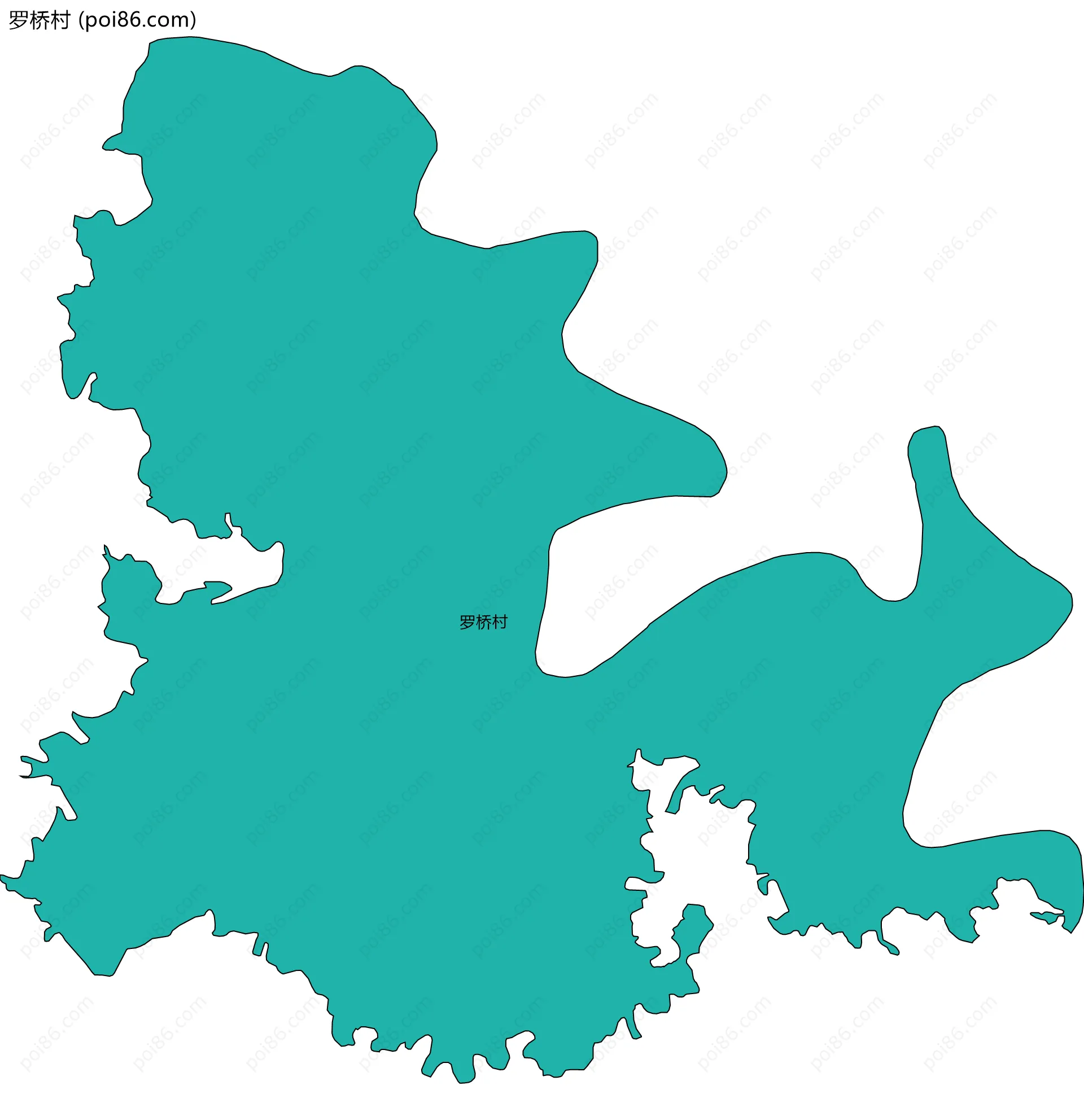 罗桥村边界地图