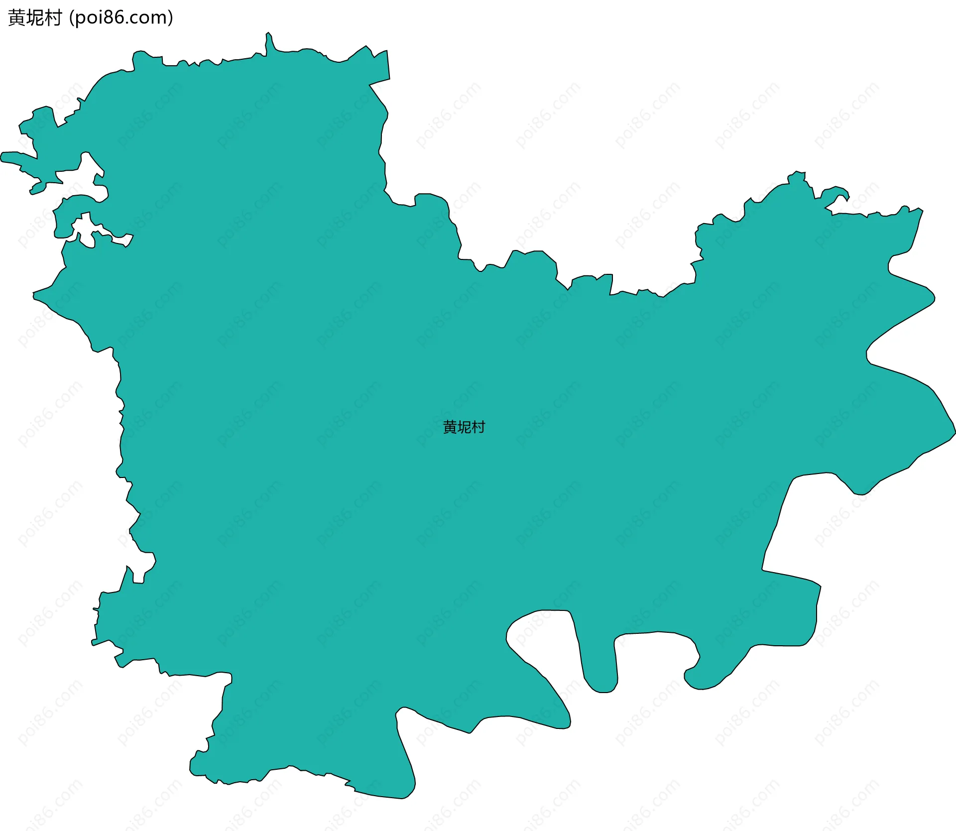黄坭村边界地图