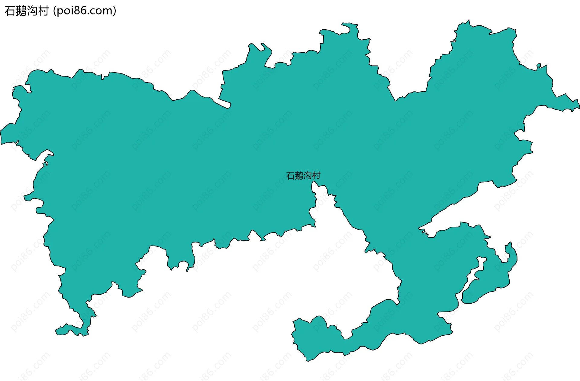 石鹅沟村边界地图
