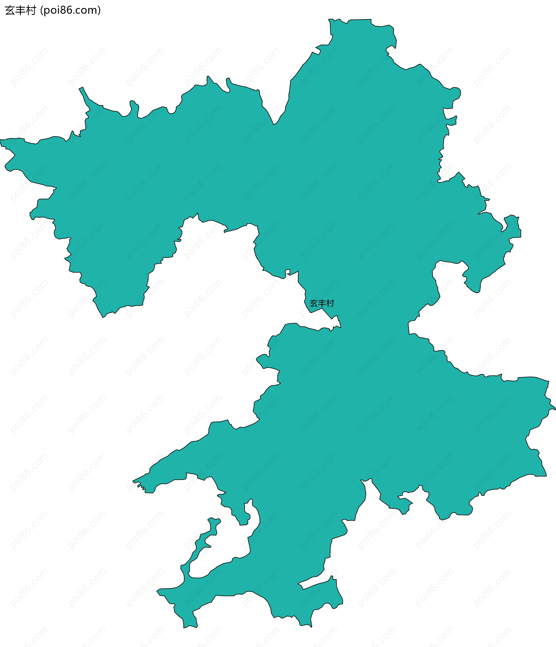 玄丰村边界地图