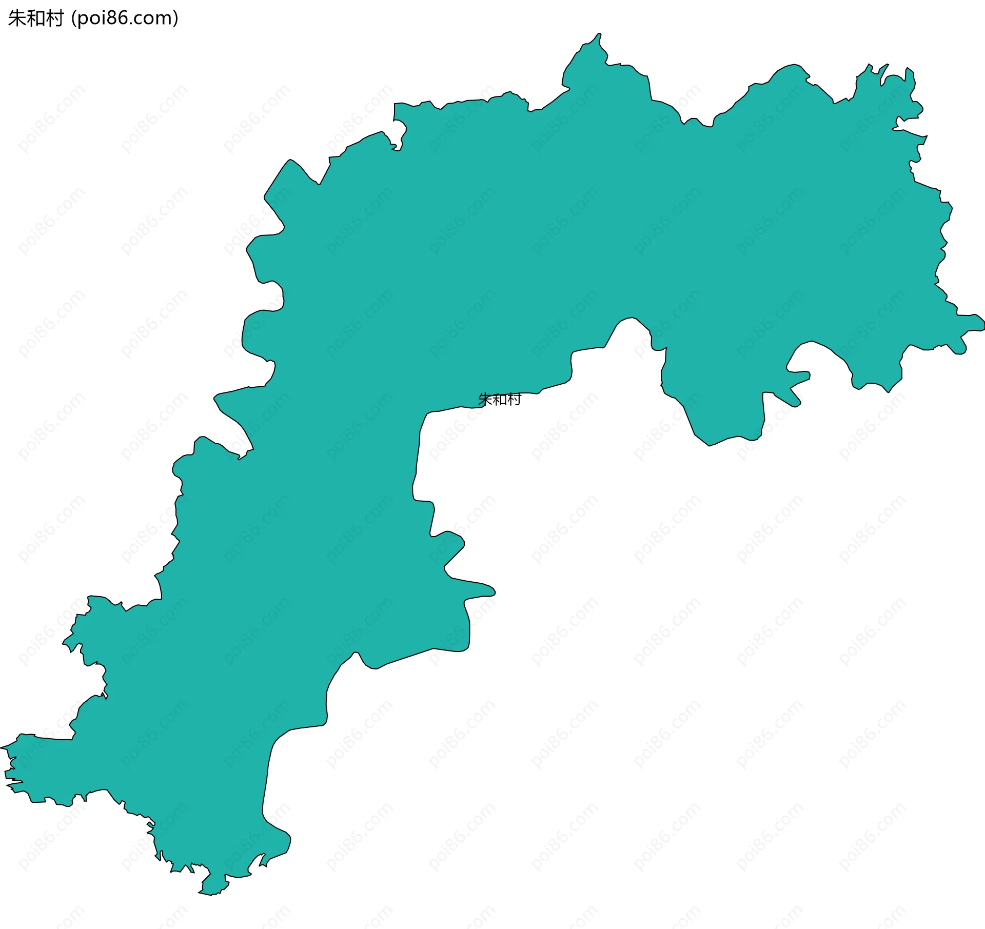 朱和村边界地图