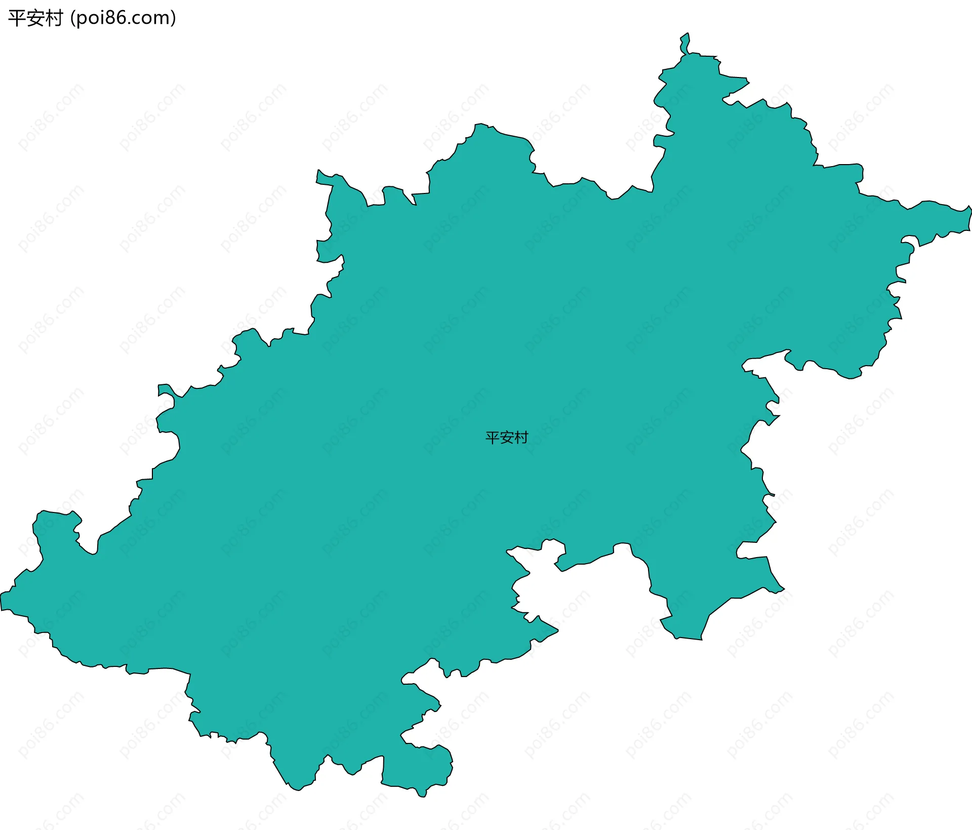 平安村边界地图