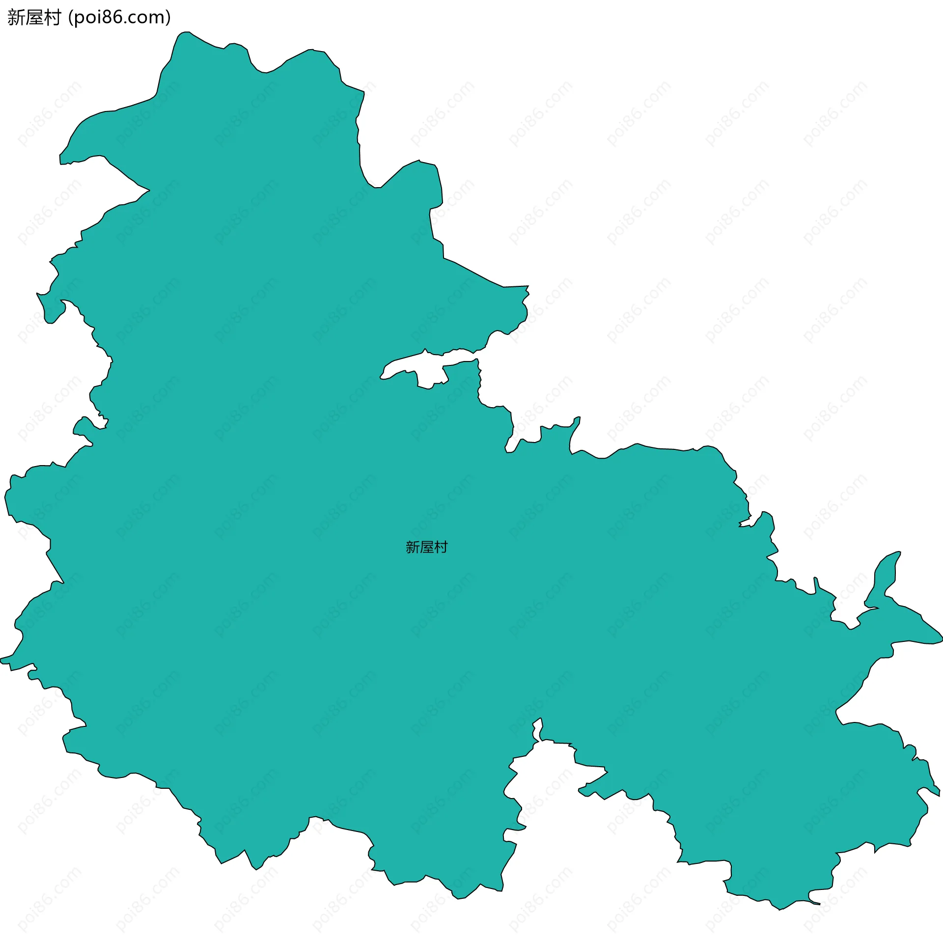 新屋村边界地图