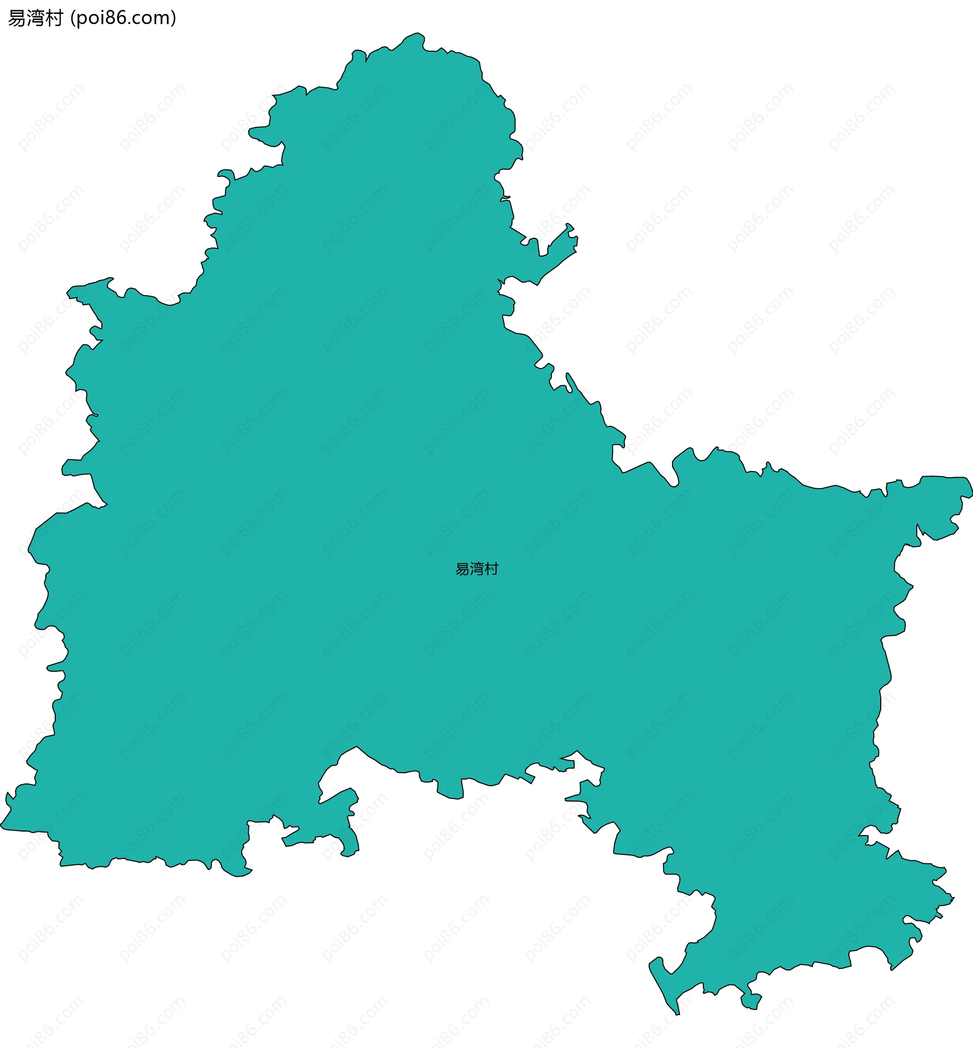 易湾村边界地图