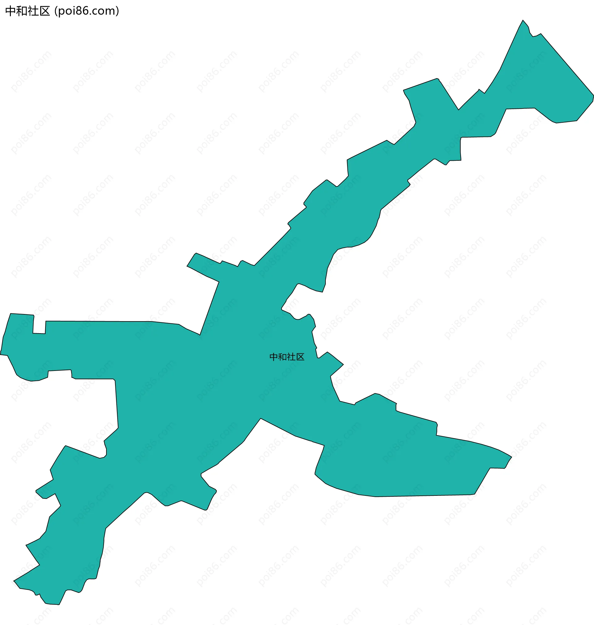 中和社区边界地图