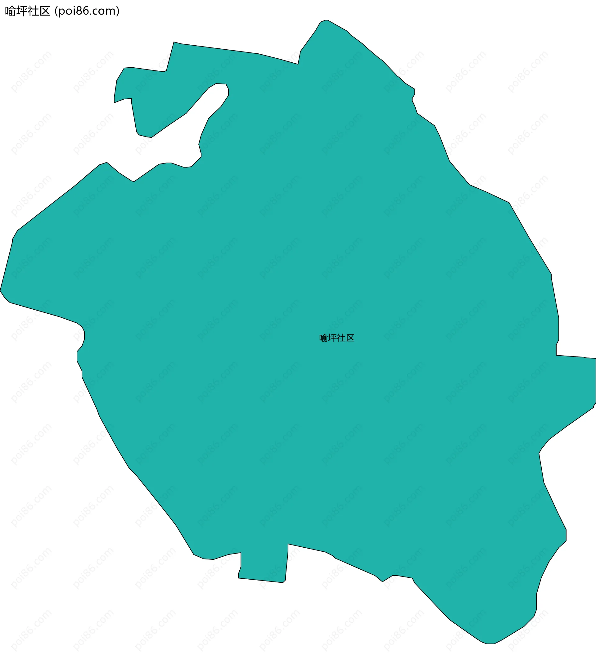 喻坪社区边界地图