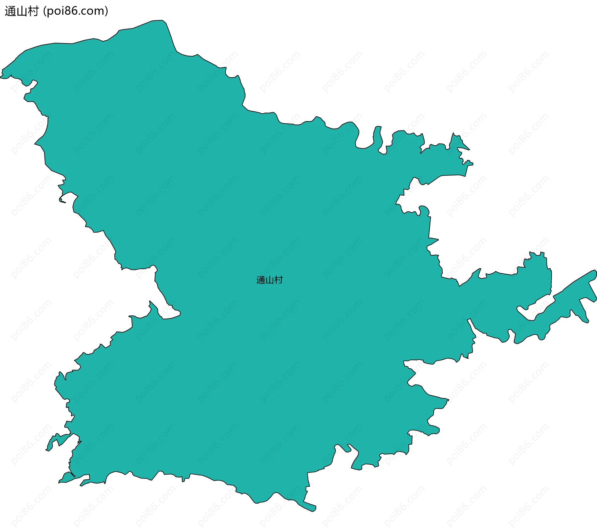 通山村边界地图