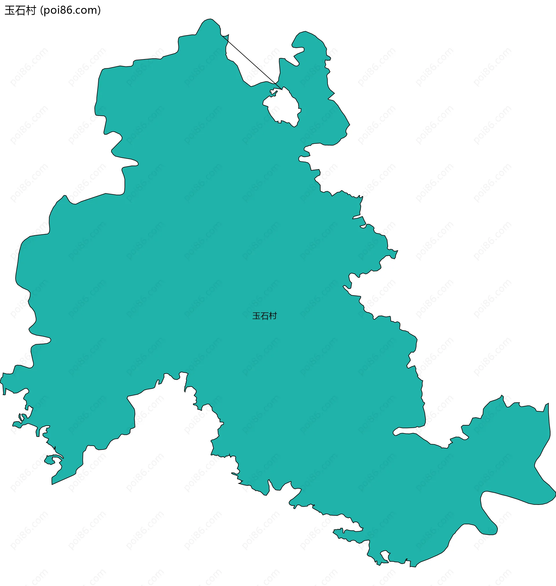 玉石村边界地图