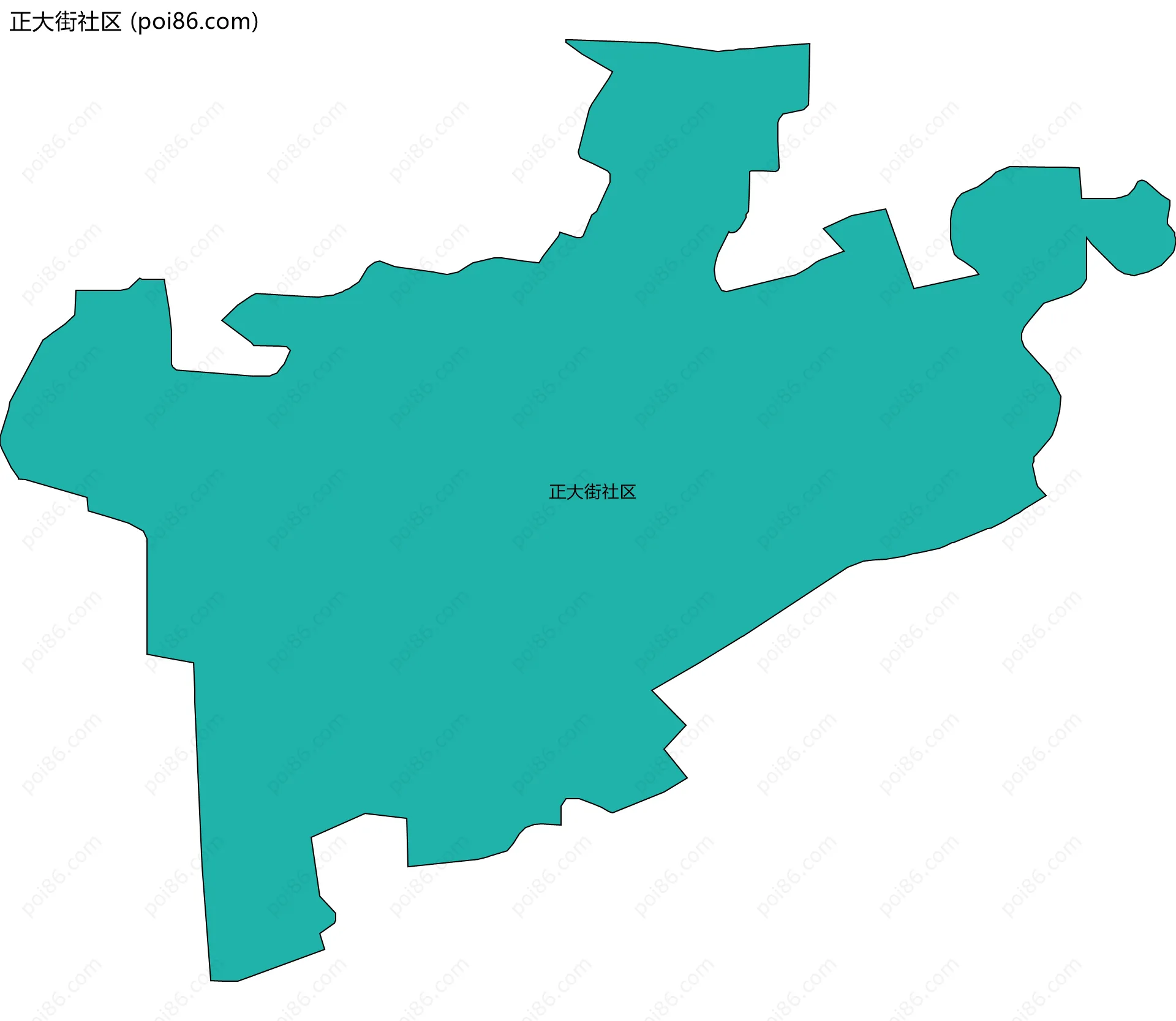 正大街社区边界地图