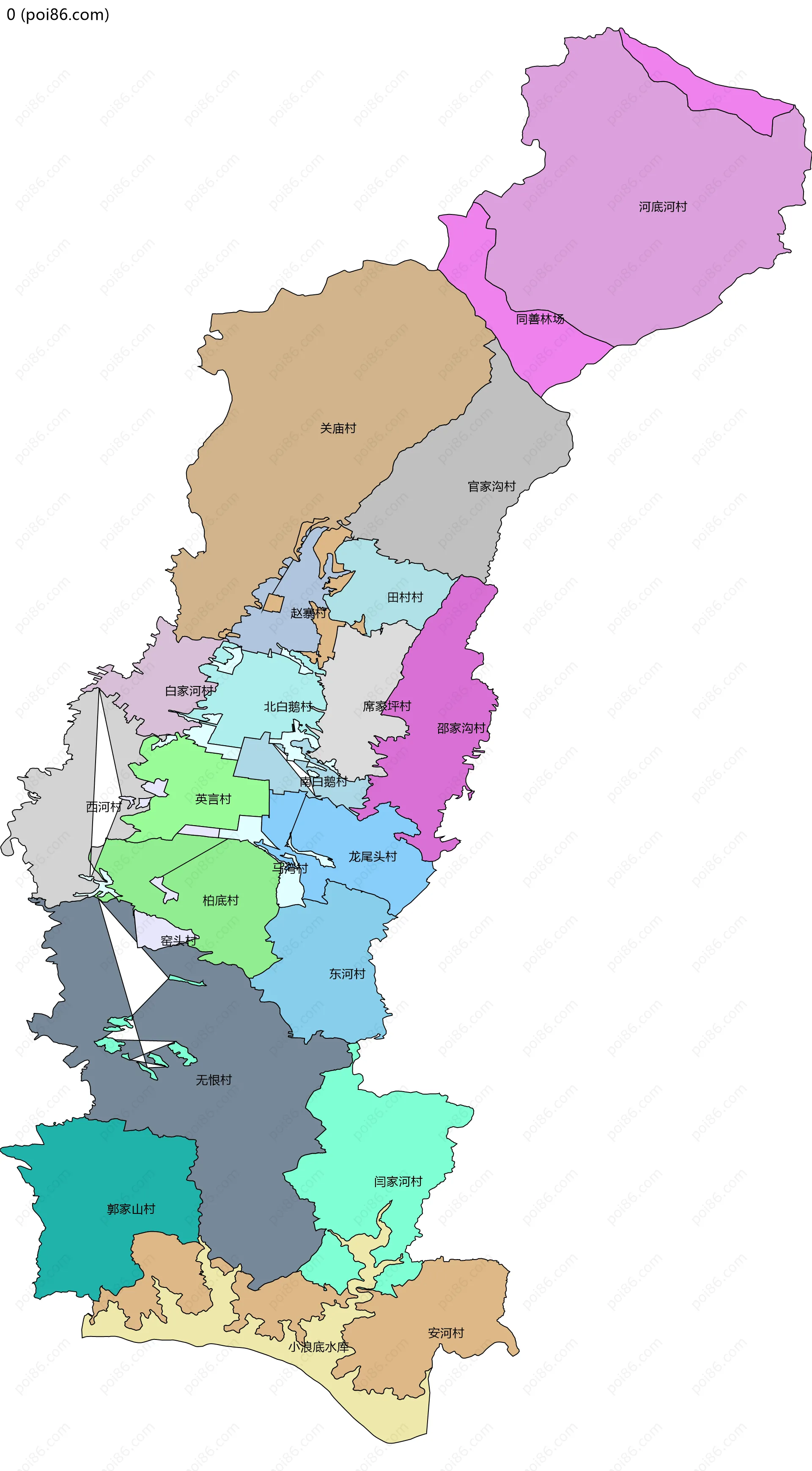 0边界地图(五级行政区划)