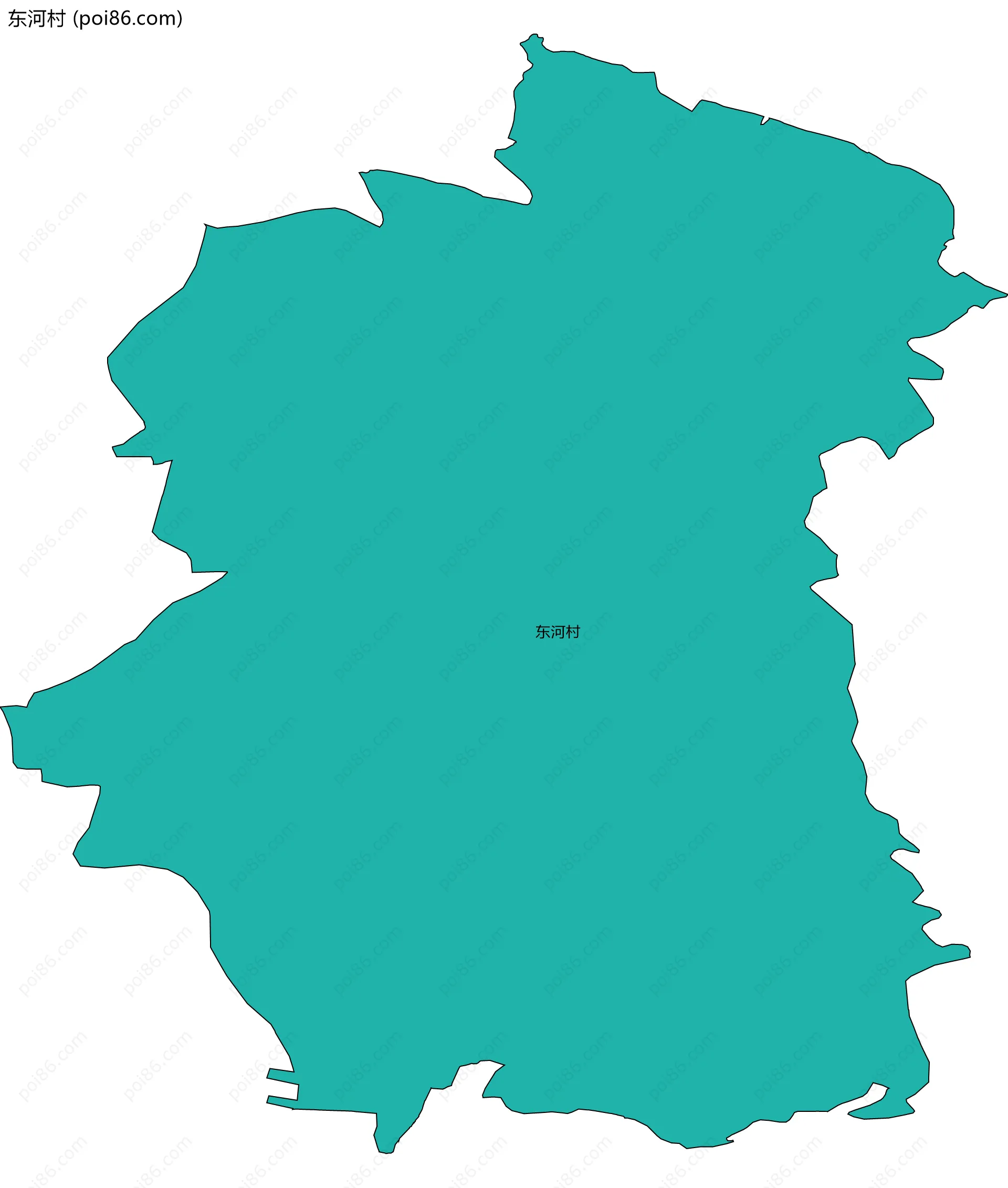 东河村边界地图