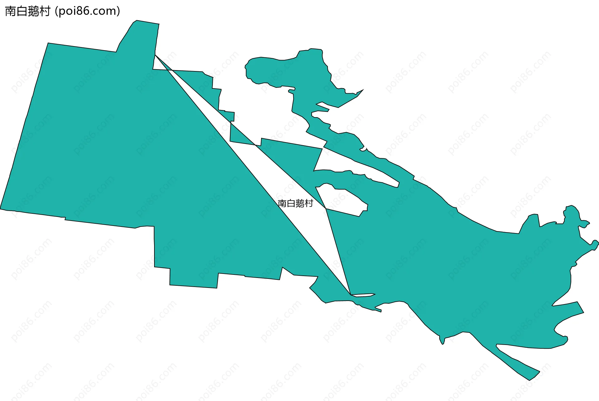 南白鹅村边界地图