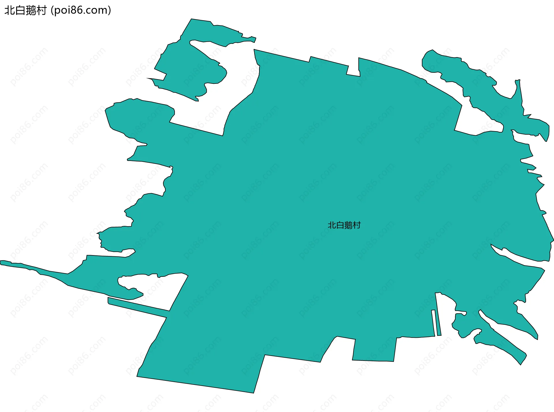 北白鹅村边界地图
