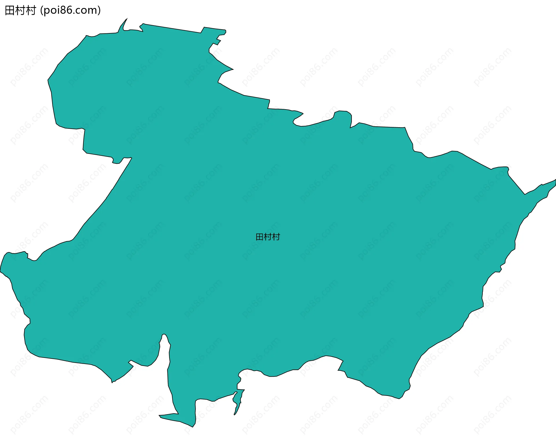 田村村边界地图