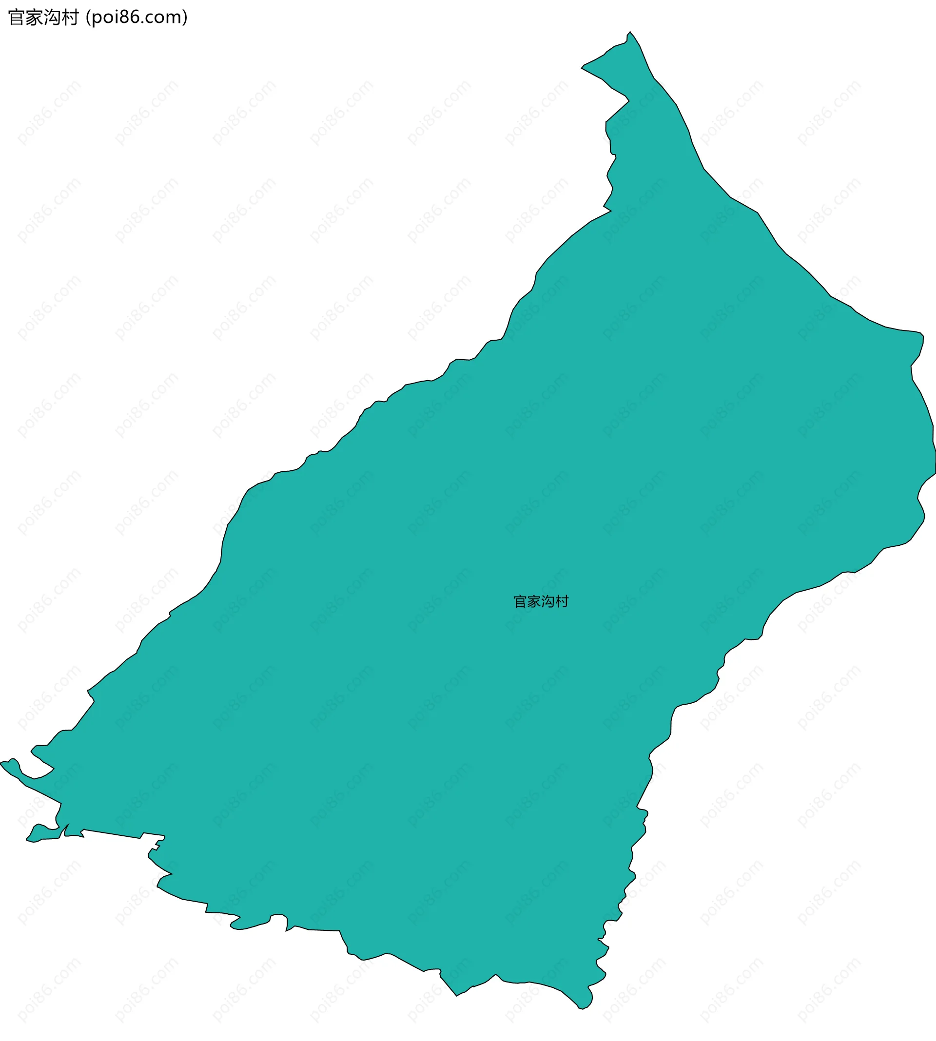 官家沟村边界地图