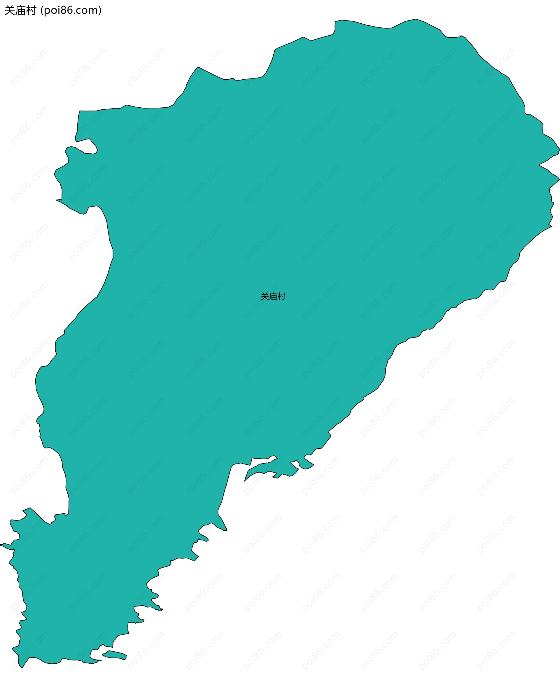 关庙村边界地图