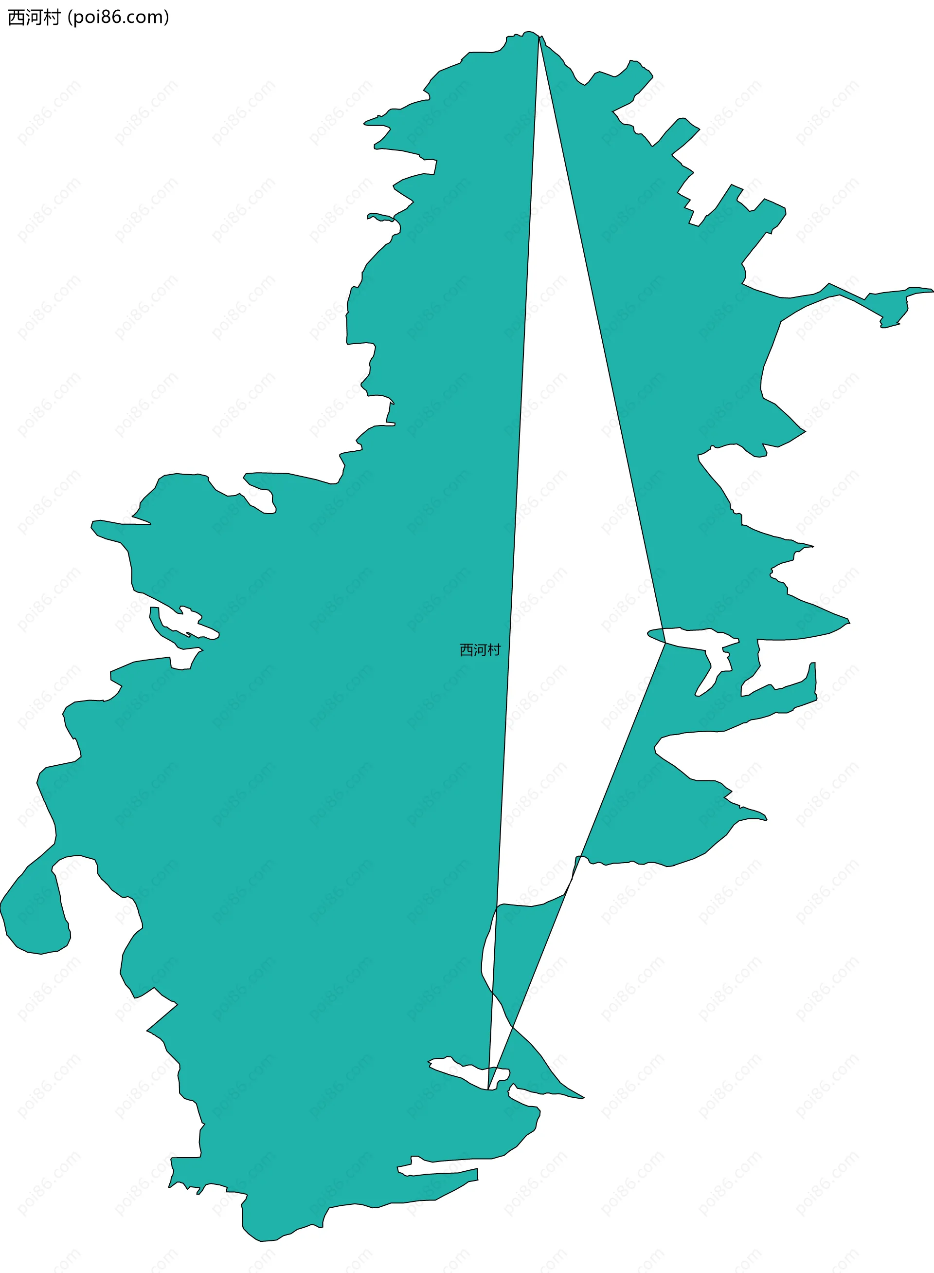 西河村边界地图