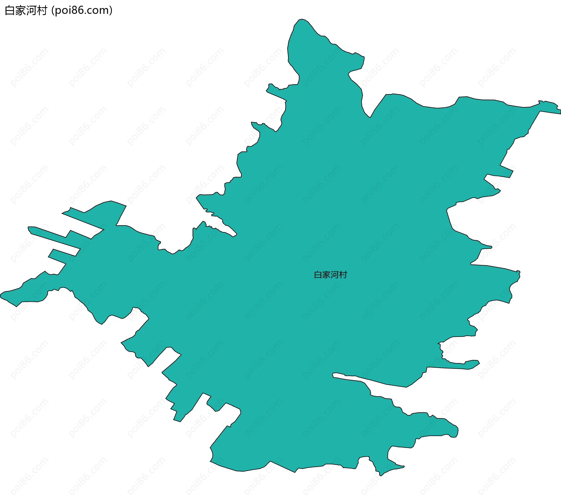 白家河村边界地图