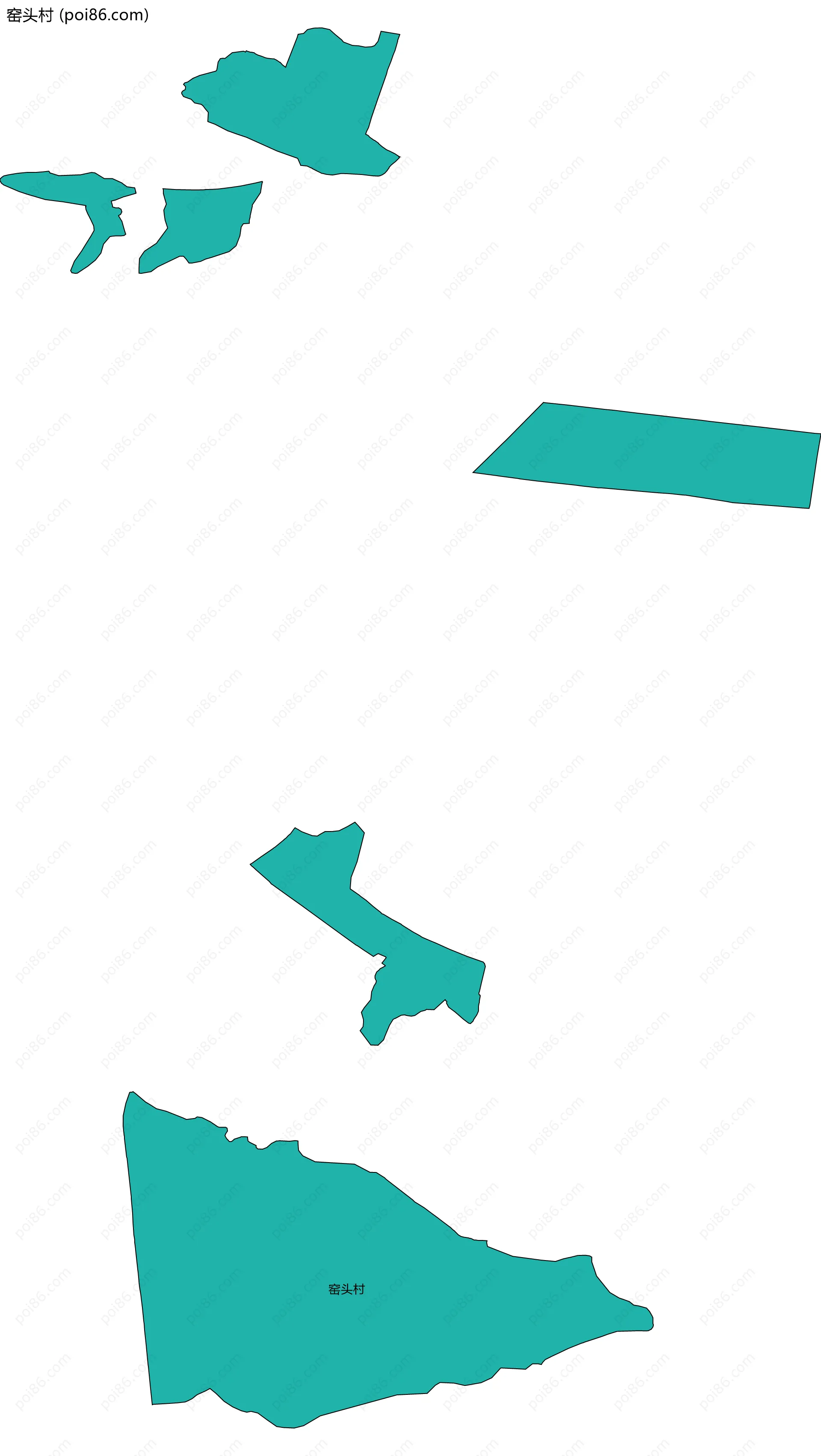 窑头村边界地图