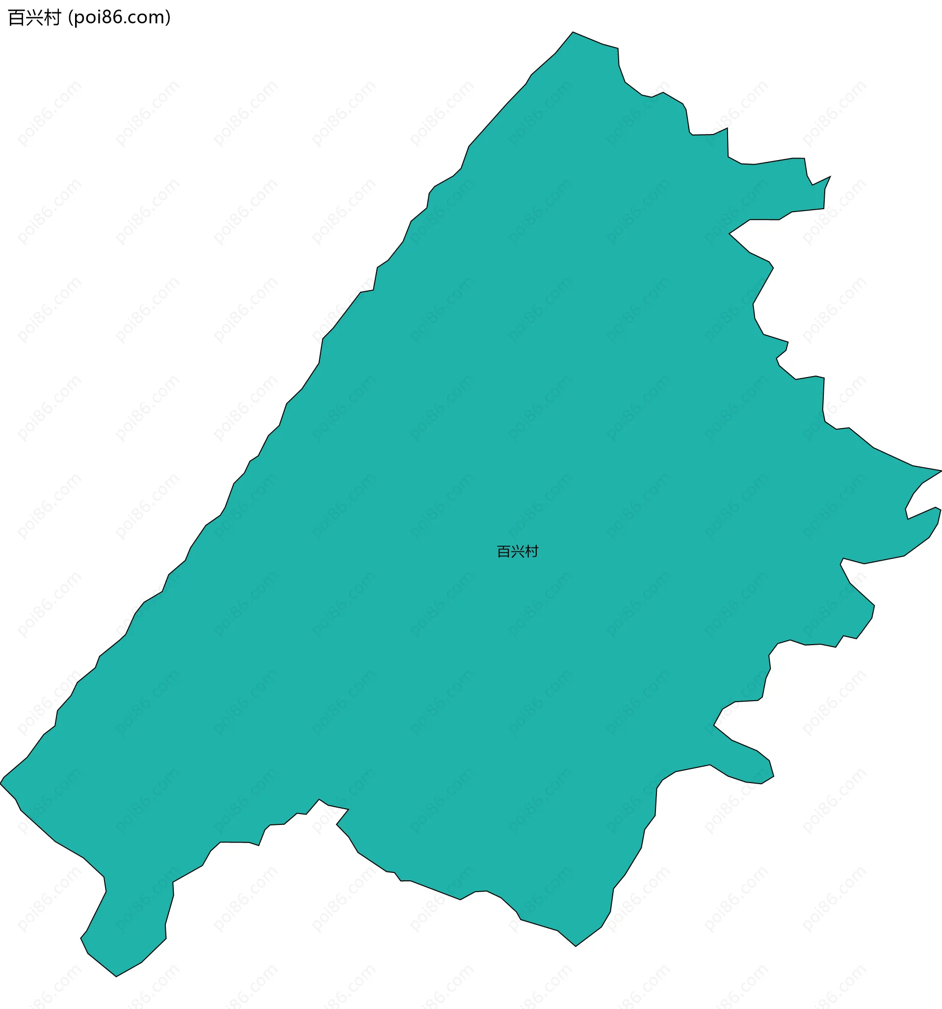 百兴村边界地图