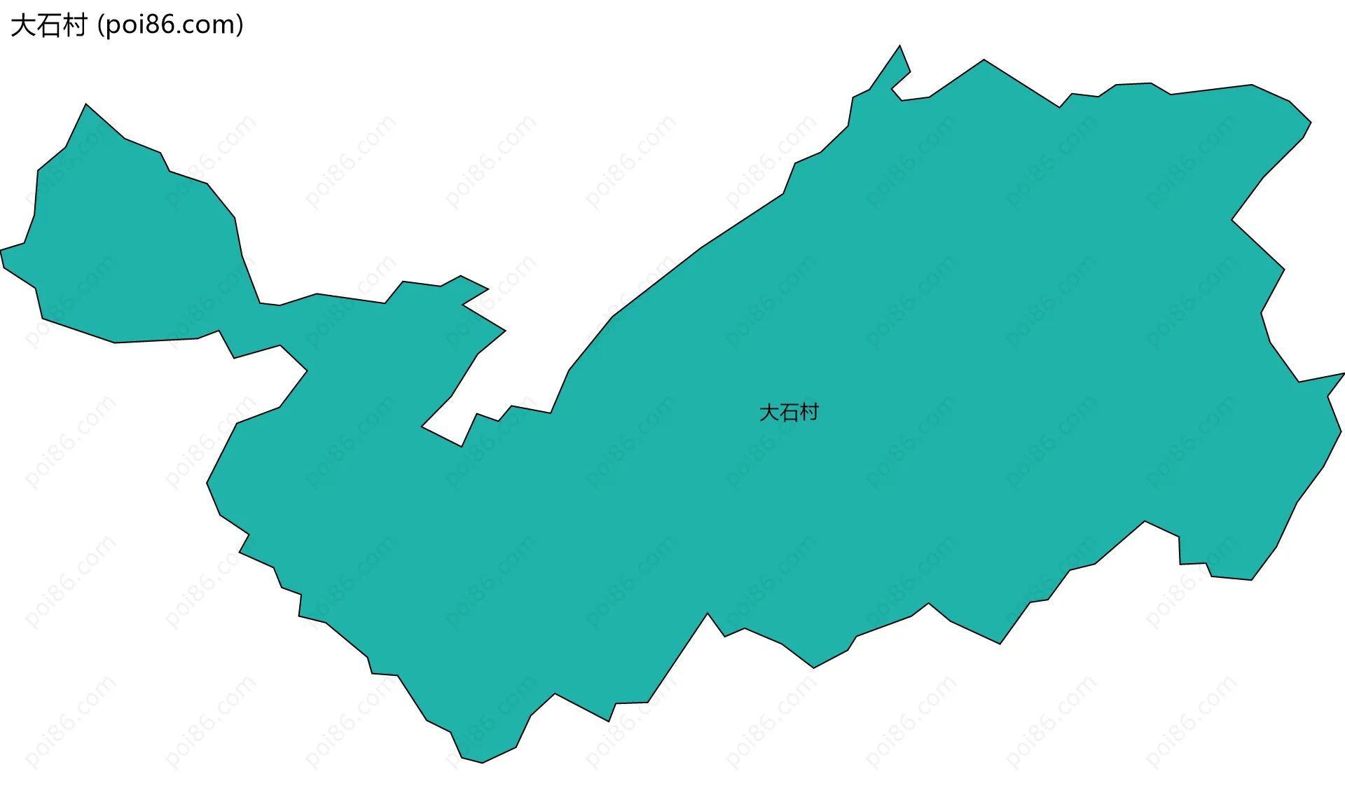 大石村边界地图