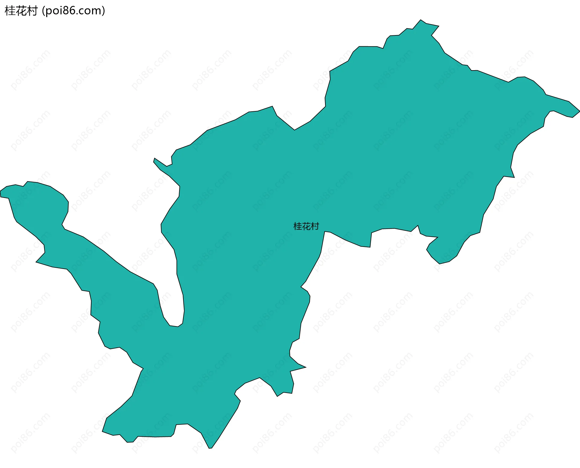 桂花村边界地图
