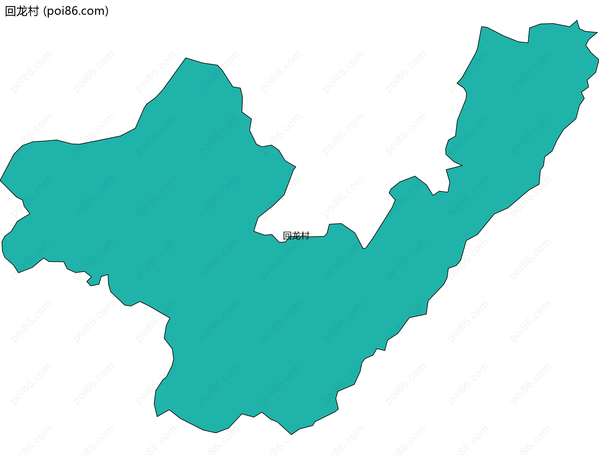 回龙村边界地图