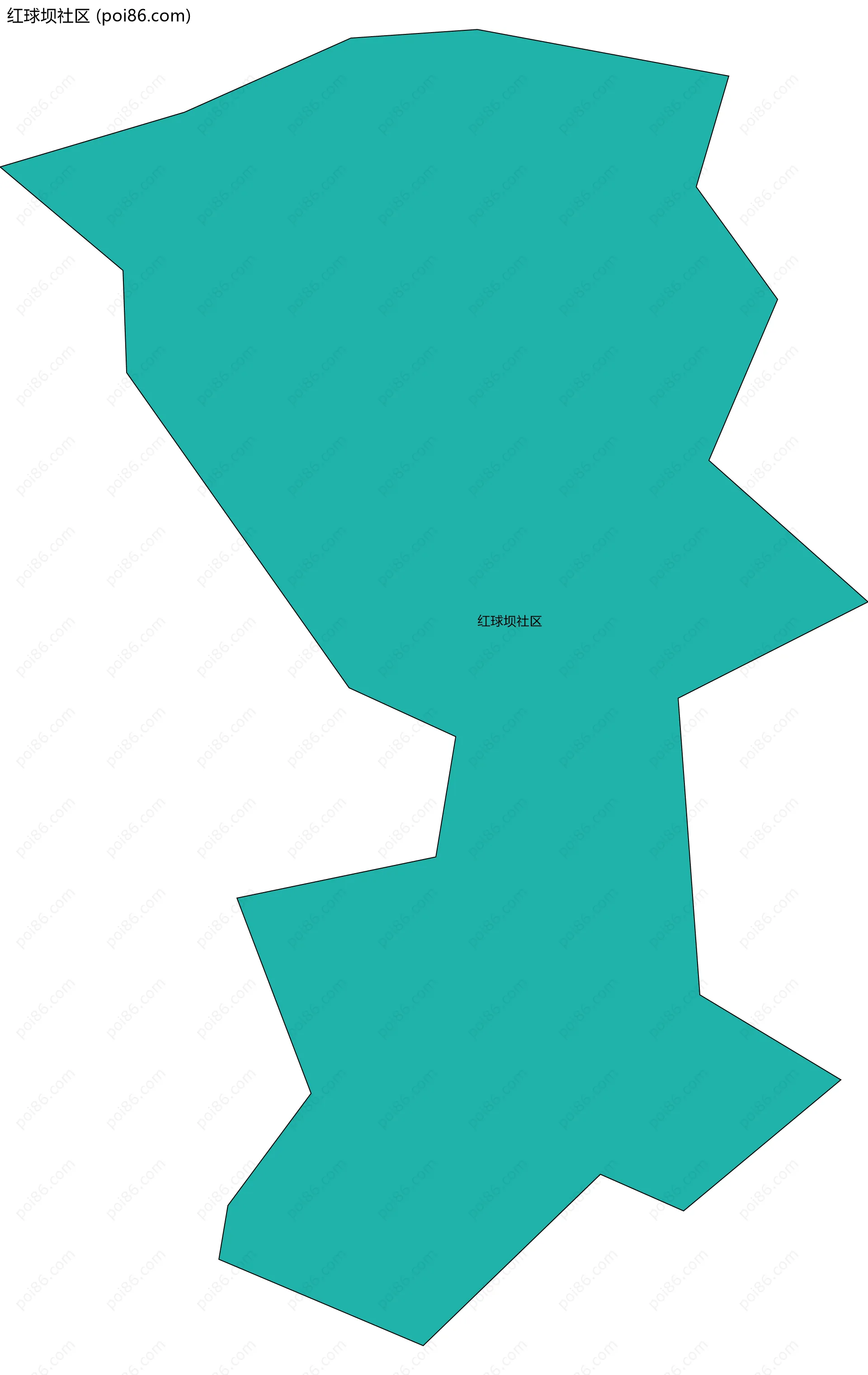 红球坝社区边界地图