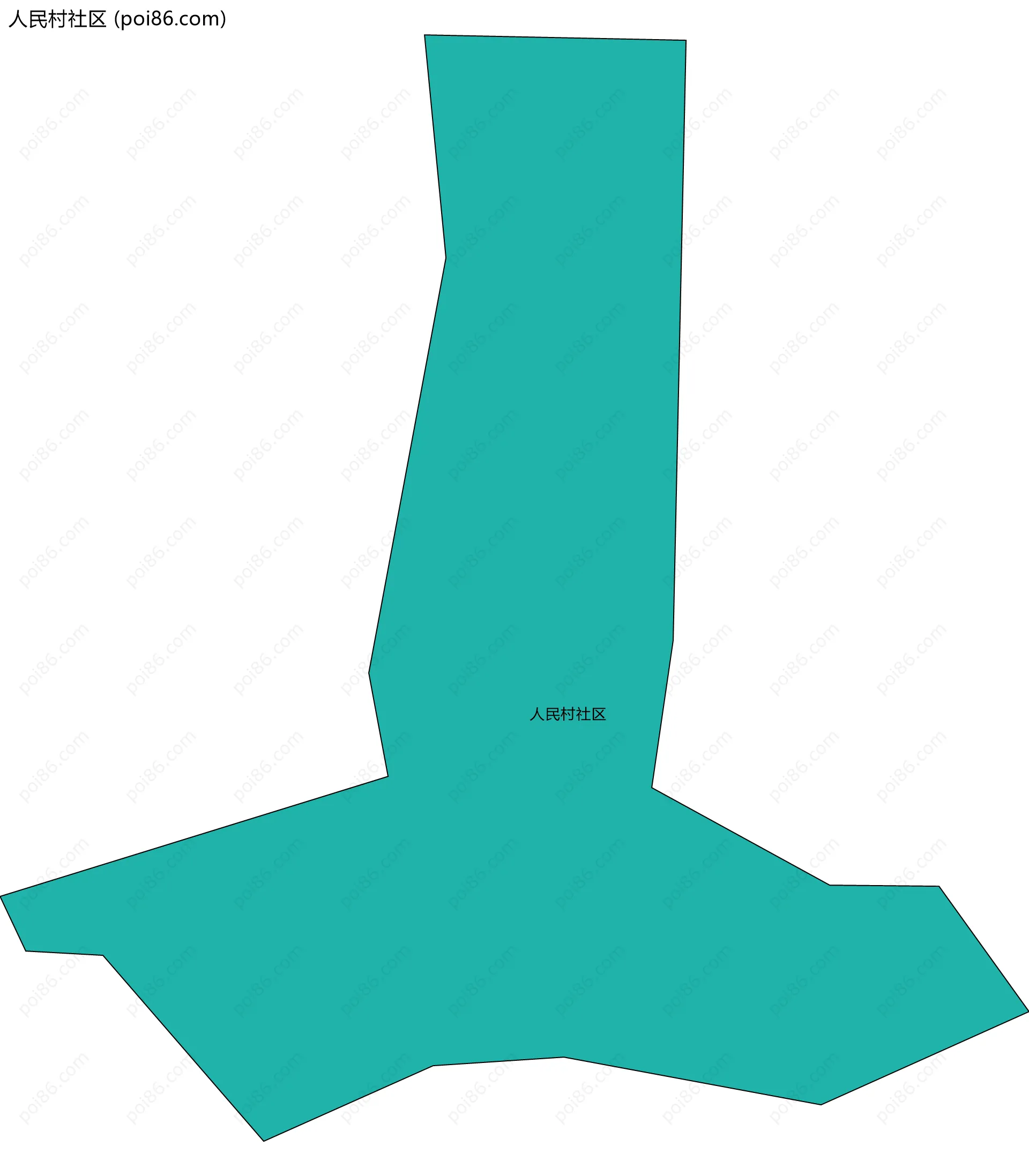 人民村社区边界地图