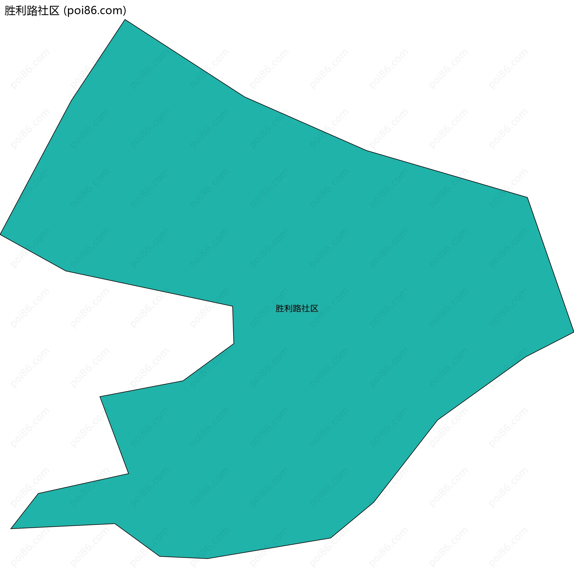 胜利路社区边界地图
