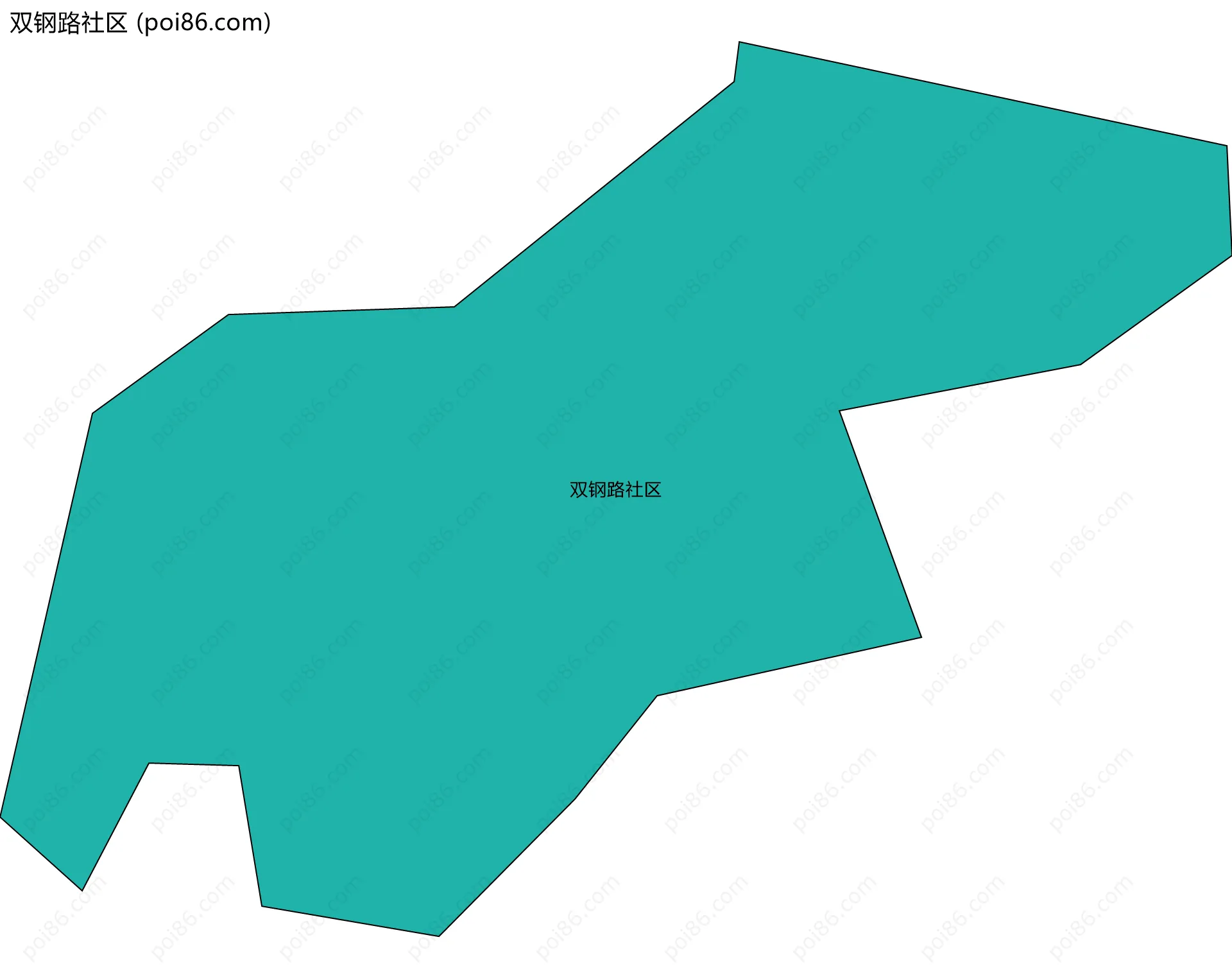 双钢路社区边界地图