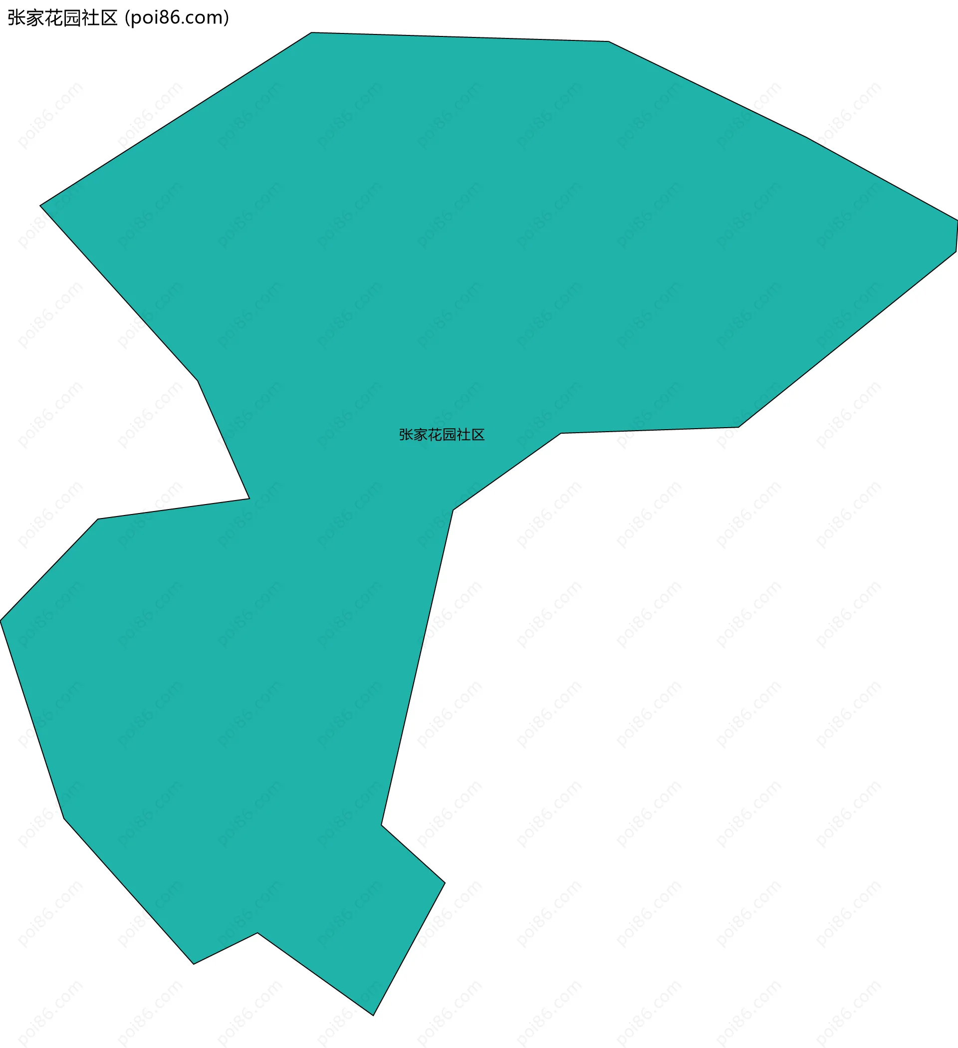 张家花园社区边界地图