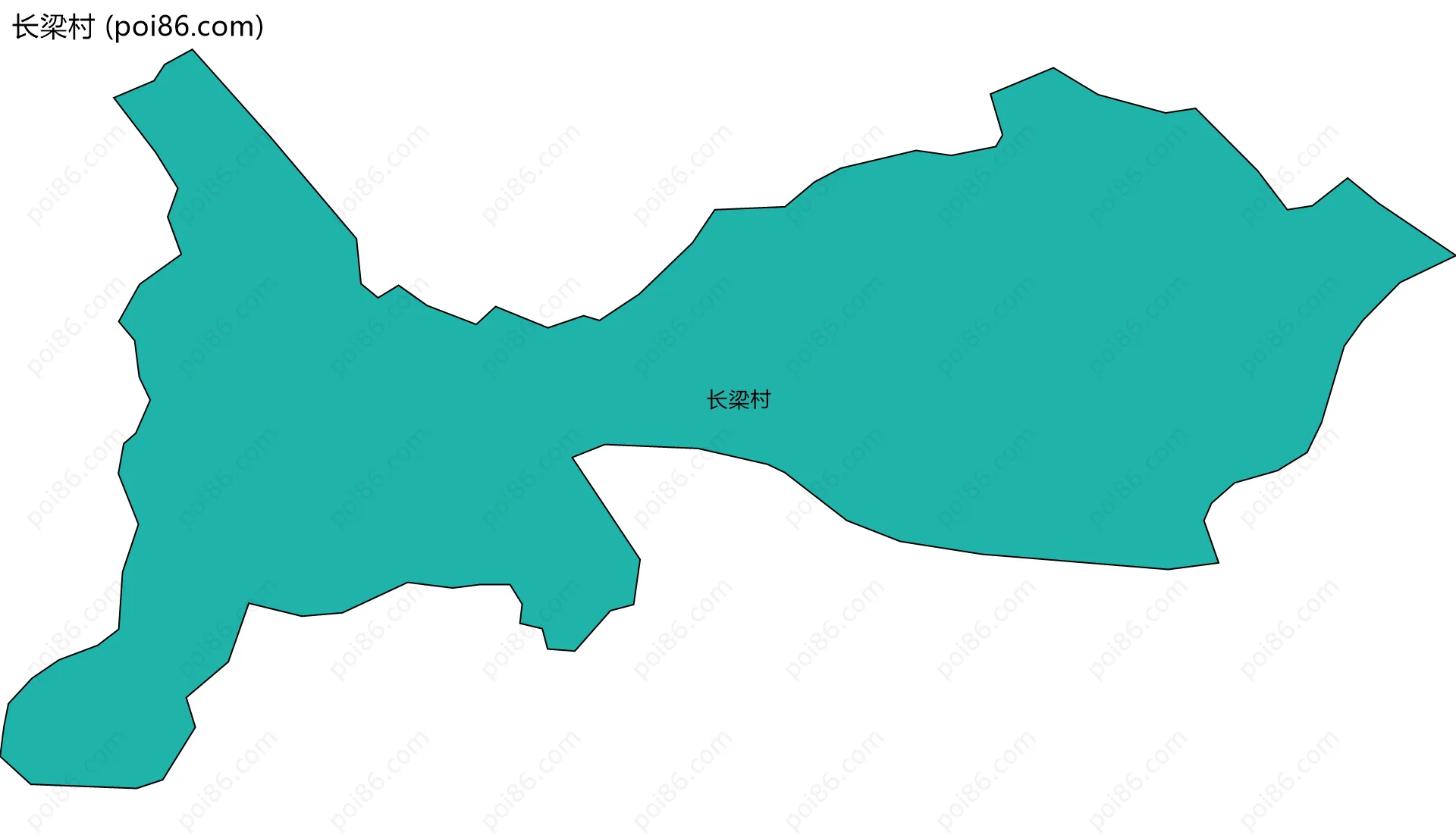长梁村边界地图