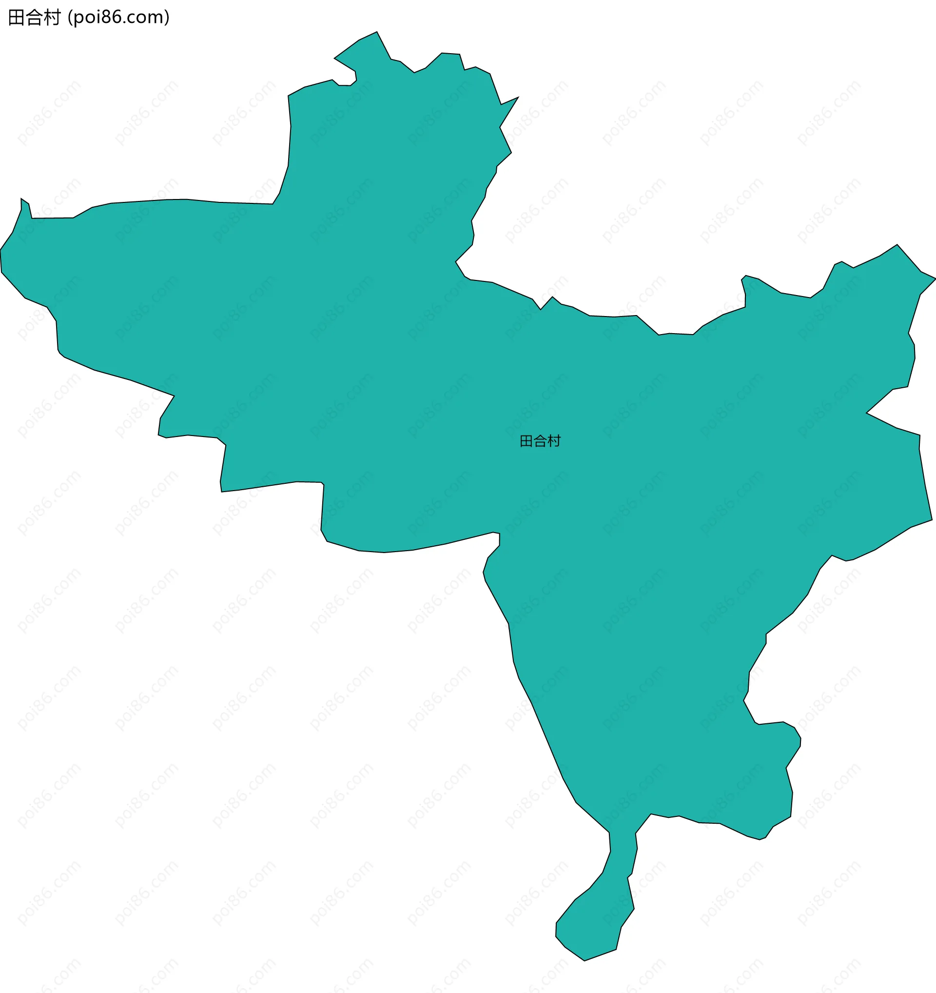 田合村边界地图