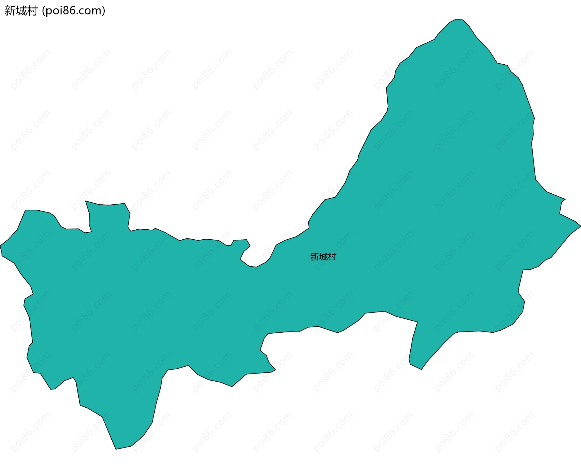 新城村边界地图