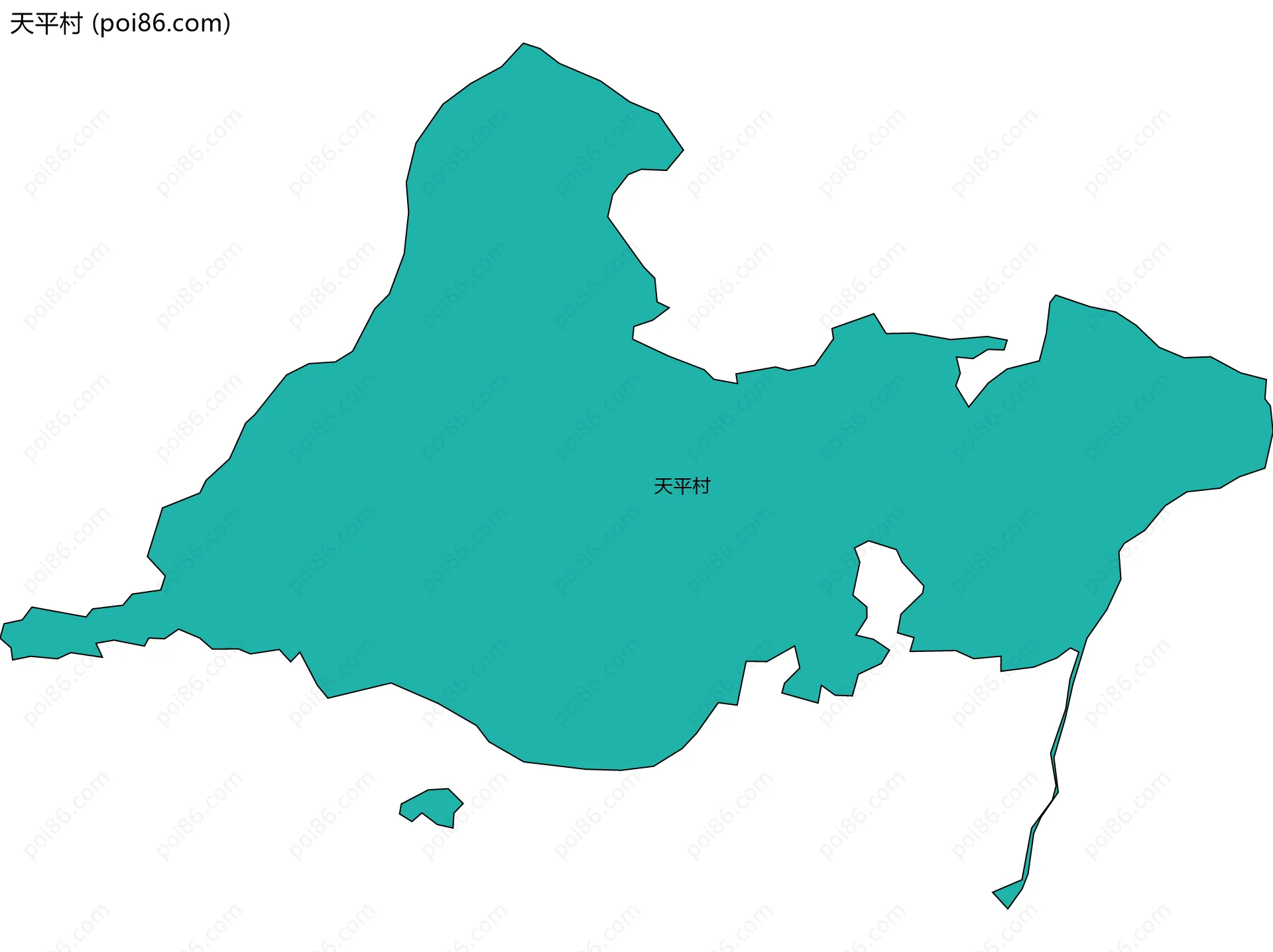 天平村边界地图