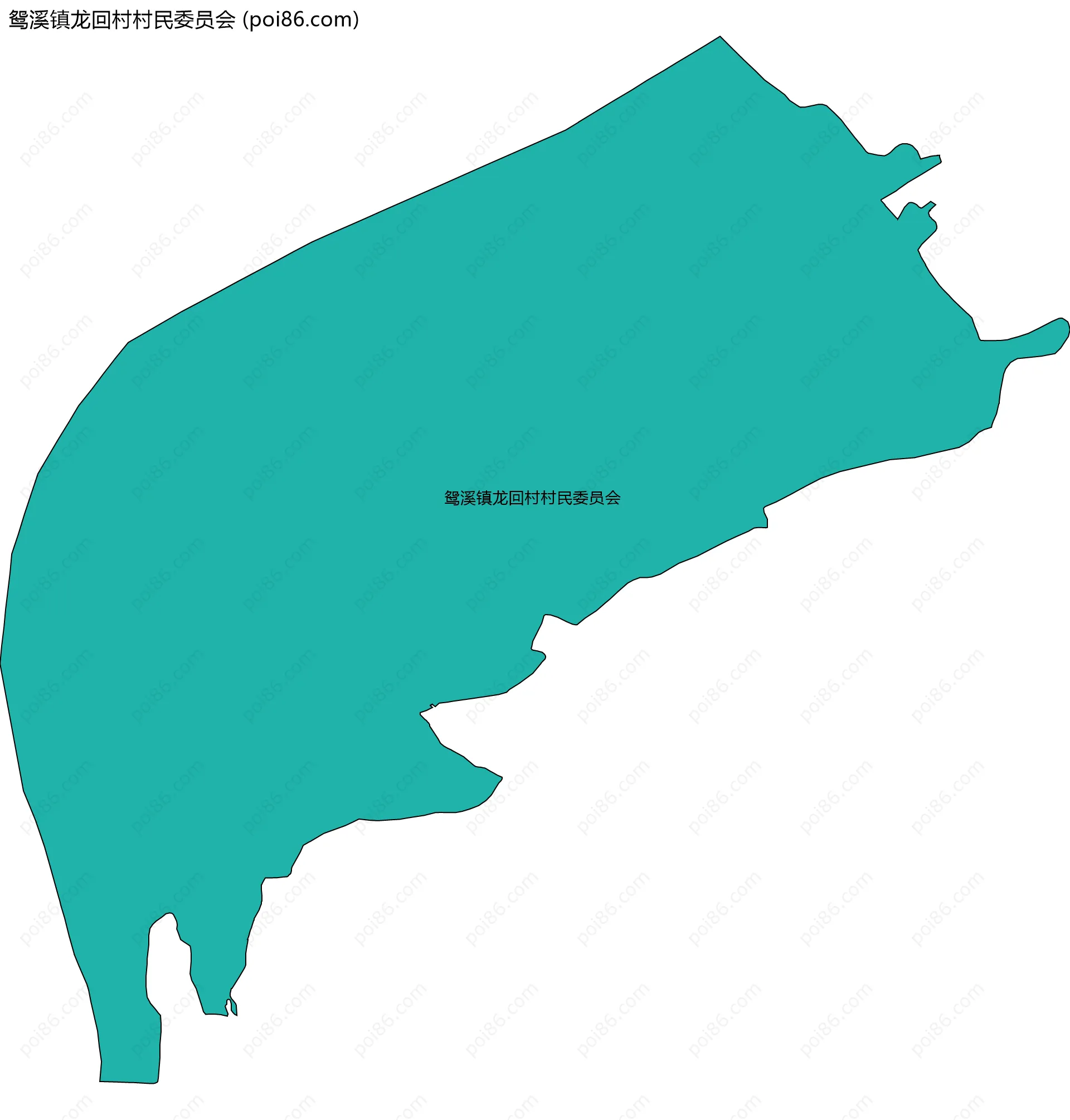 鸳溪镇龙回村村民委员会边界地图