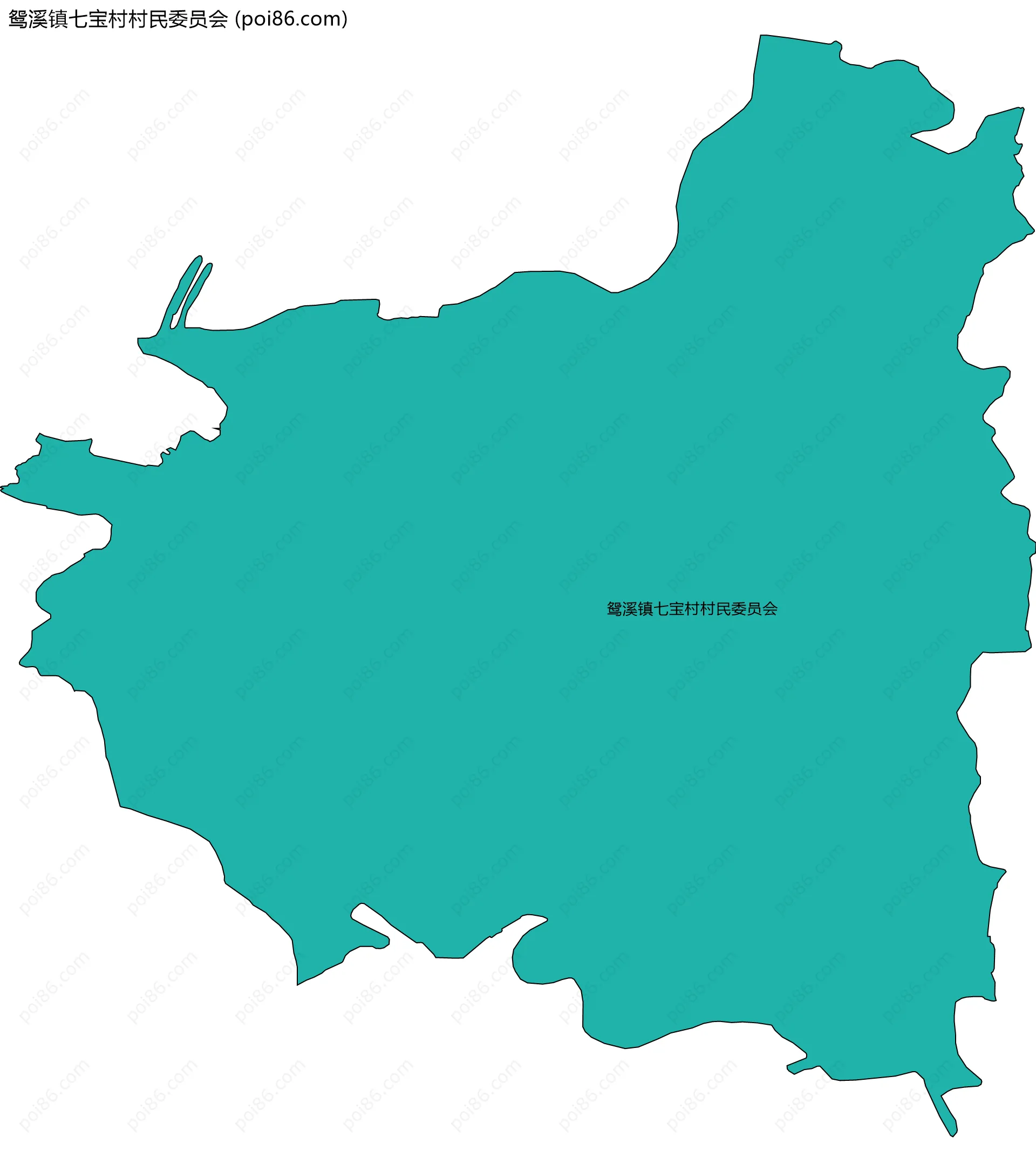 鸳溪镇七宝村村民委员会边界地图